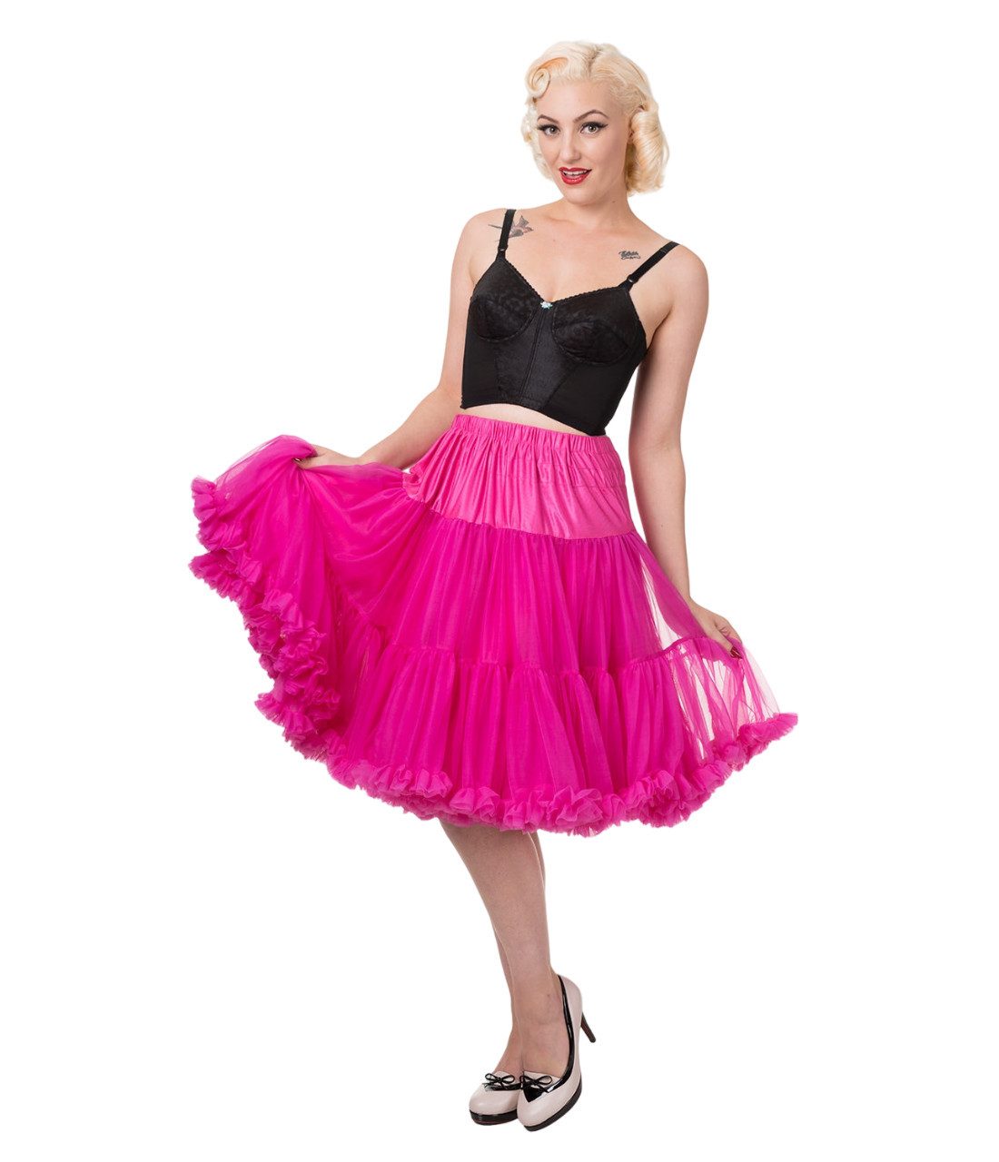 Banned Unterrock Starlite Hot Pink Rockabilly Swing Unterrock günstig online kaufen