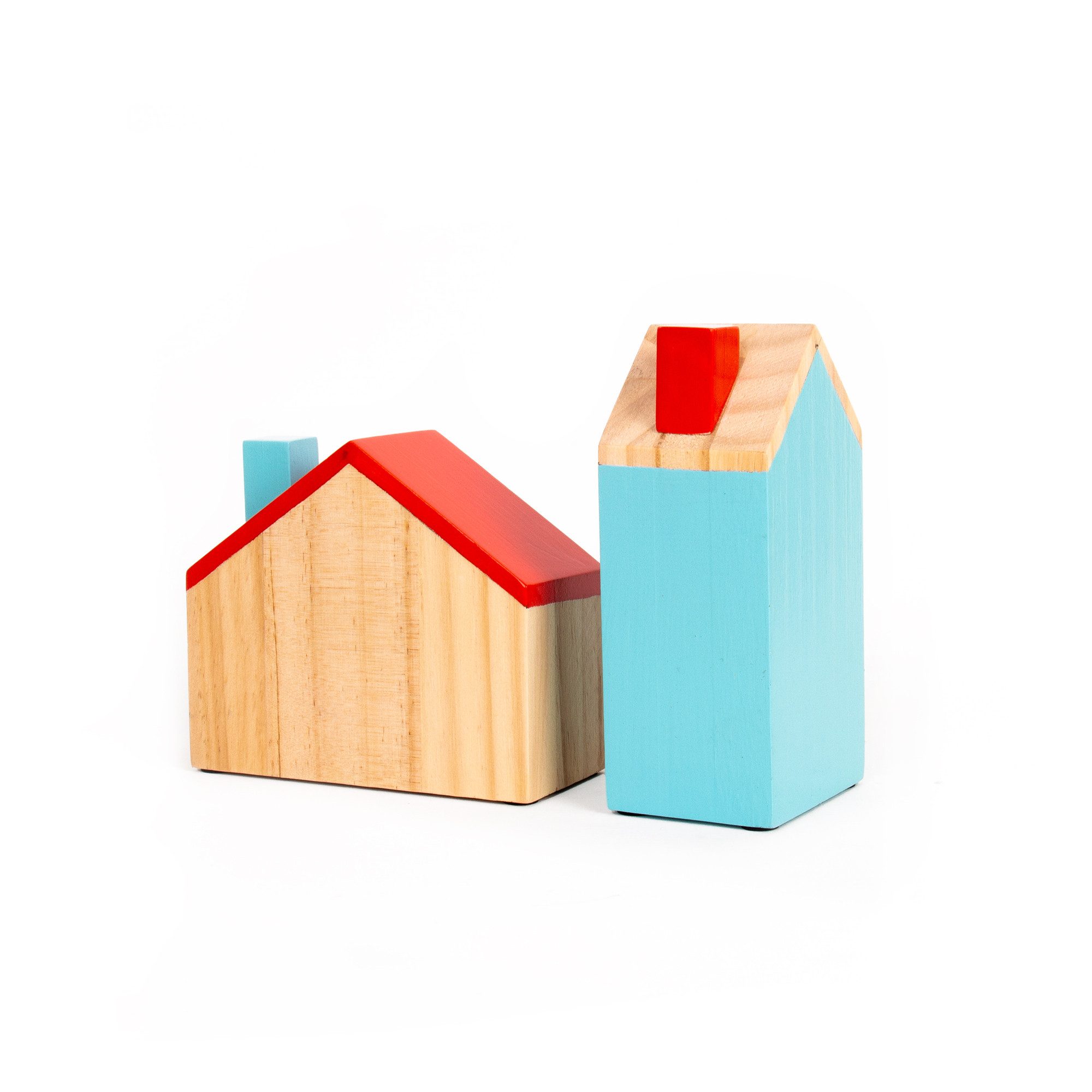 Helio Ferretti Buchstütze Sweet Home (MDF Holz, 2 St., Haus), ca. 14 x 6 x 12 cm & 8 x 6 16 cm