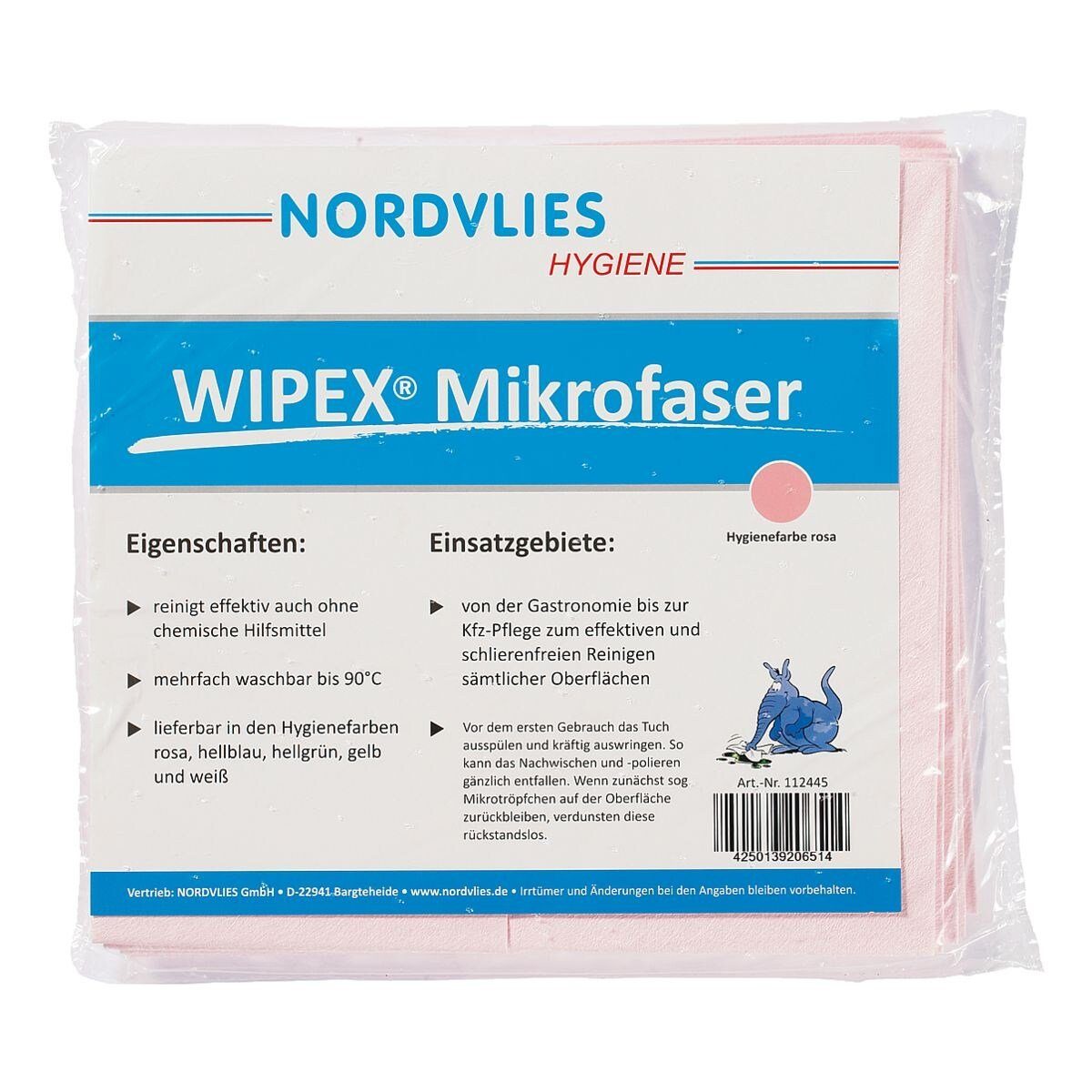 WIPEX Mikrofasertuch (Kunststoff-Mikrofaser, 400x380 cm, 5-tlg., für alle glatten & porösen Oberflächen)
