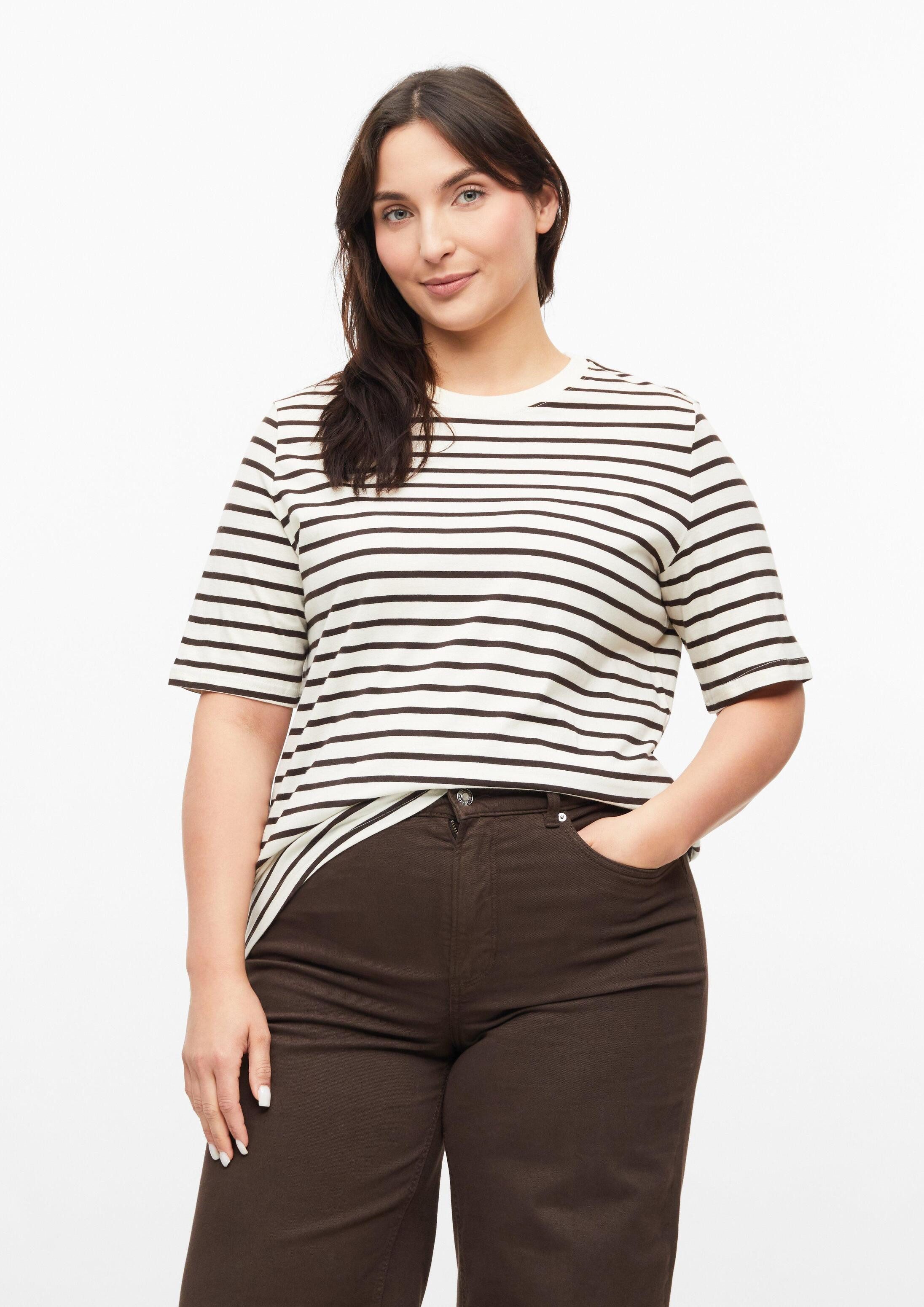 s.Oliver Kurzarmshirt T-Shirt Gestreiftes T-Shirt mit Rundhalsausschnitt