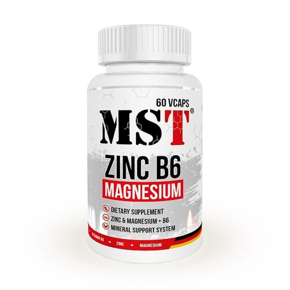 MST Nutrition MST - Zinc + Magnesium + B6 60 vegane Caps Kapseln, 60 St.