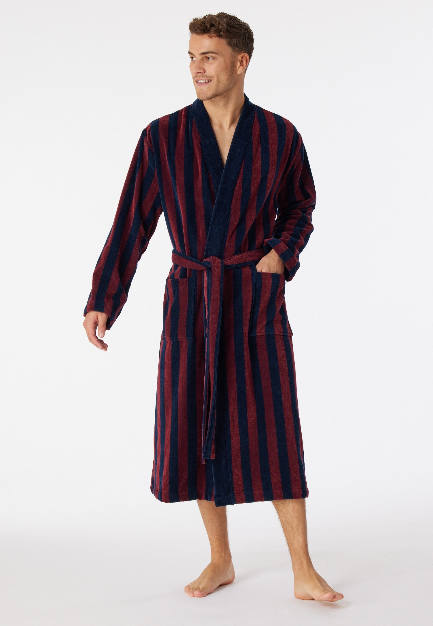 Schiesser Bademantel - ideal für Zuhause, Sauna, Spa und Wellness, Midi, Ba günstig online kaufen