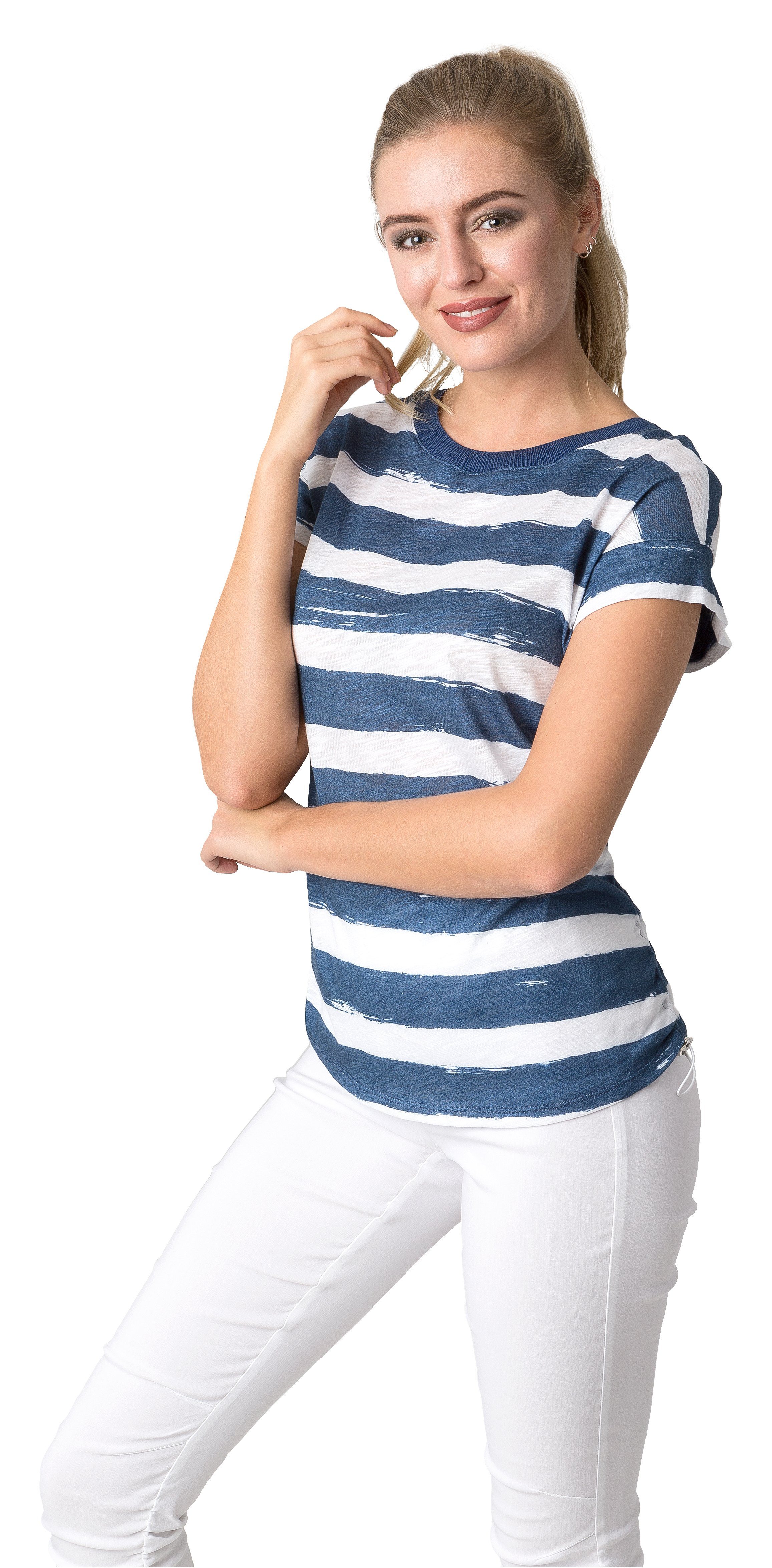 T-Shirt Shirt mit breiten streifen