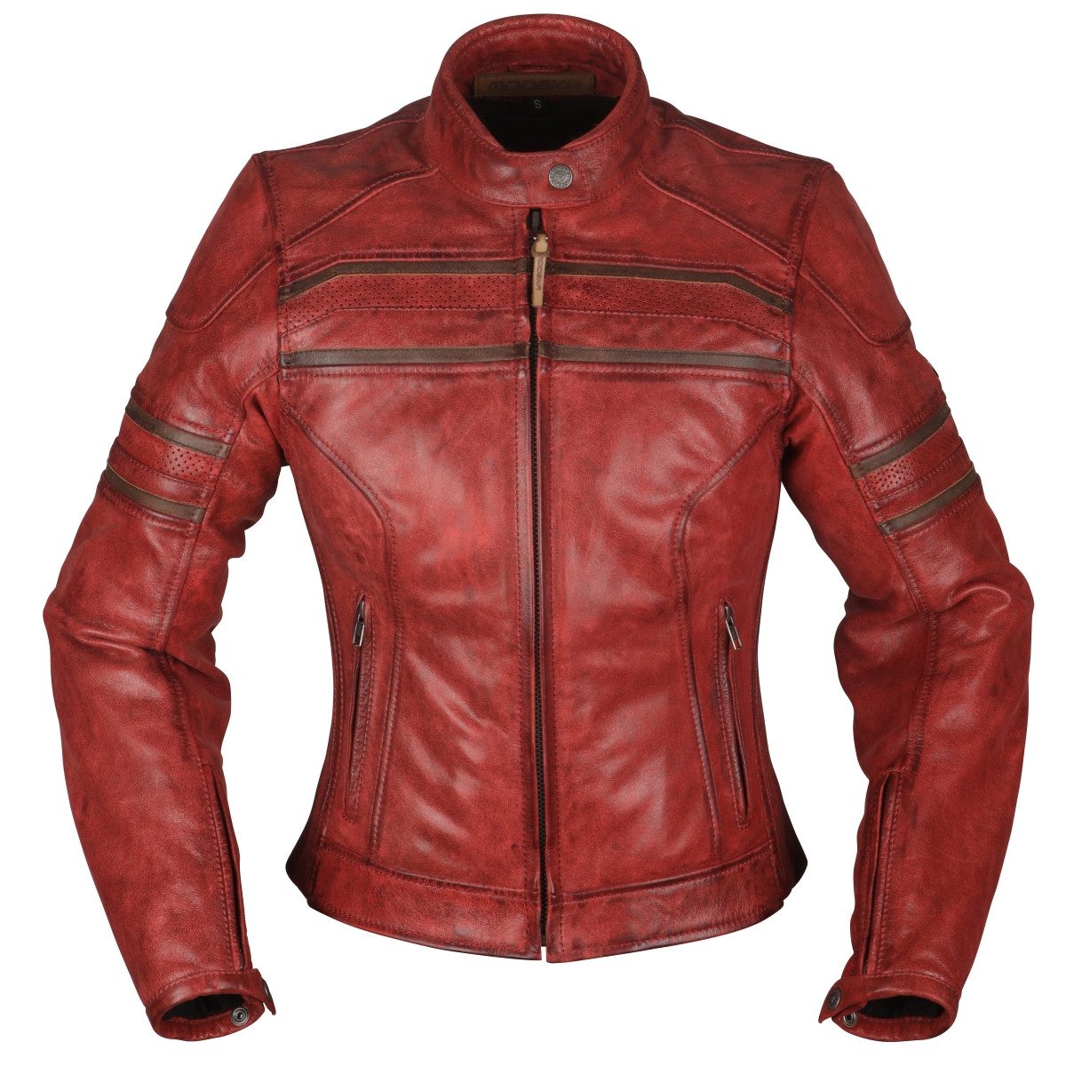 Modeka Motorradjacke Modeka Iona Lady Lederjacke rot atmungsaktiv