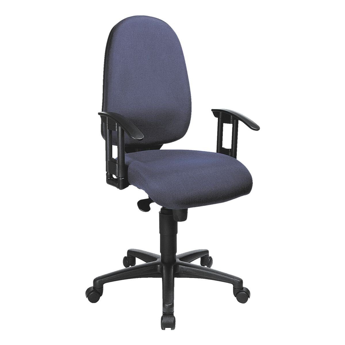 TOPSTAR Schreibtischstuhl Syncro Pro 5, mit Bandscheibensitz und Lendenwirbelstütze, (ohne Armlehnen) blau