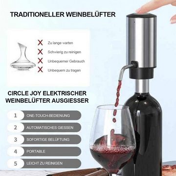 Novzep Dekanter Elektrischer Weindekanter, automatischer Weinausgießer, abnehmbarer Schlauch, über USB wiederaufladbar, tragbar