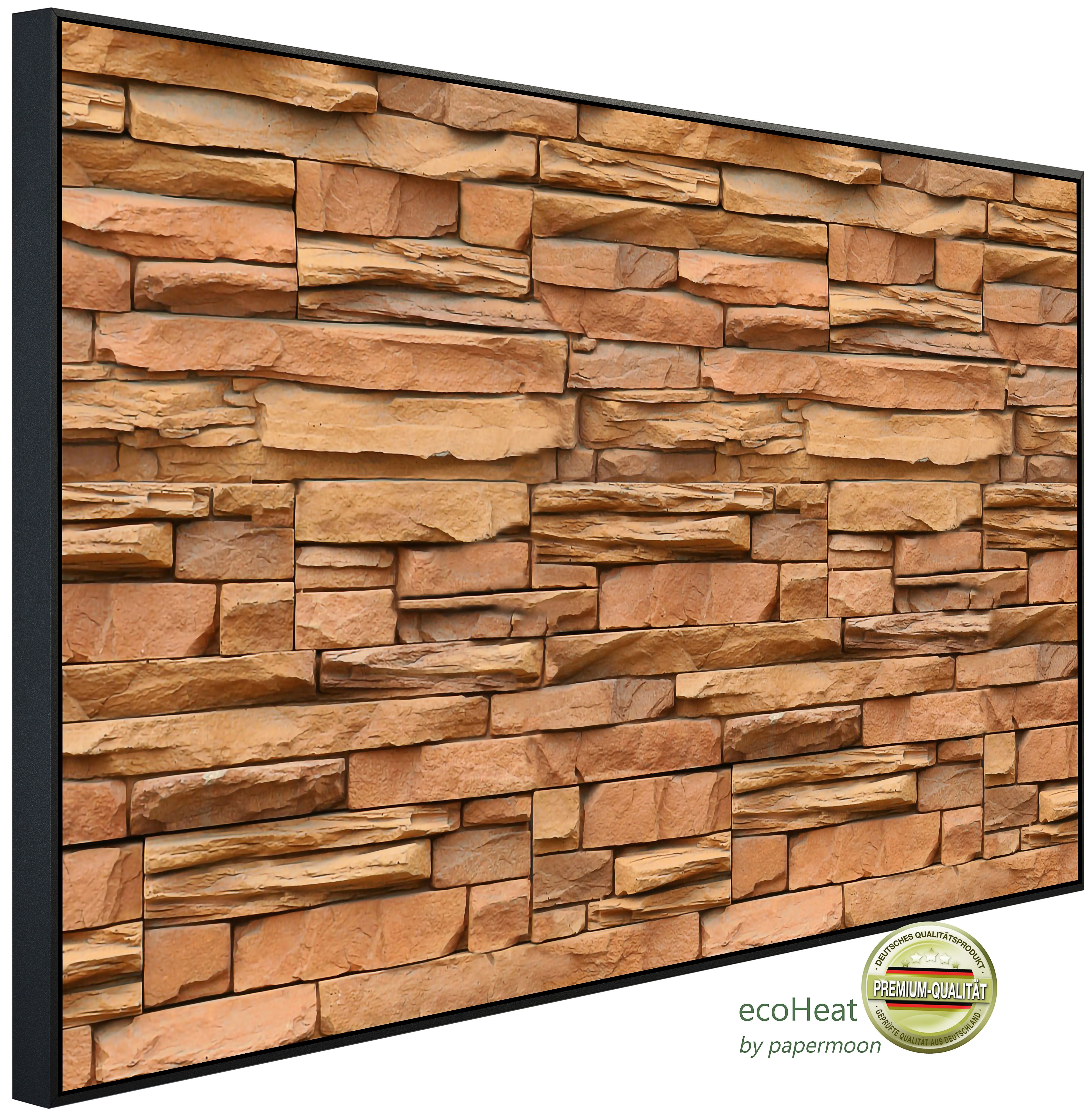Papermoon Infrarotheizung INFRAROT-BILD-HEIZUNG, Steinwand, TÜV-Rheinland/GS zertifiziert, angenehme Strahlungswärme