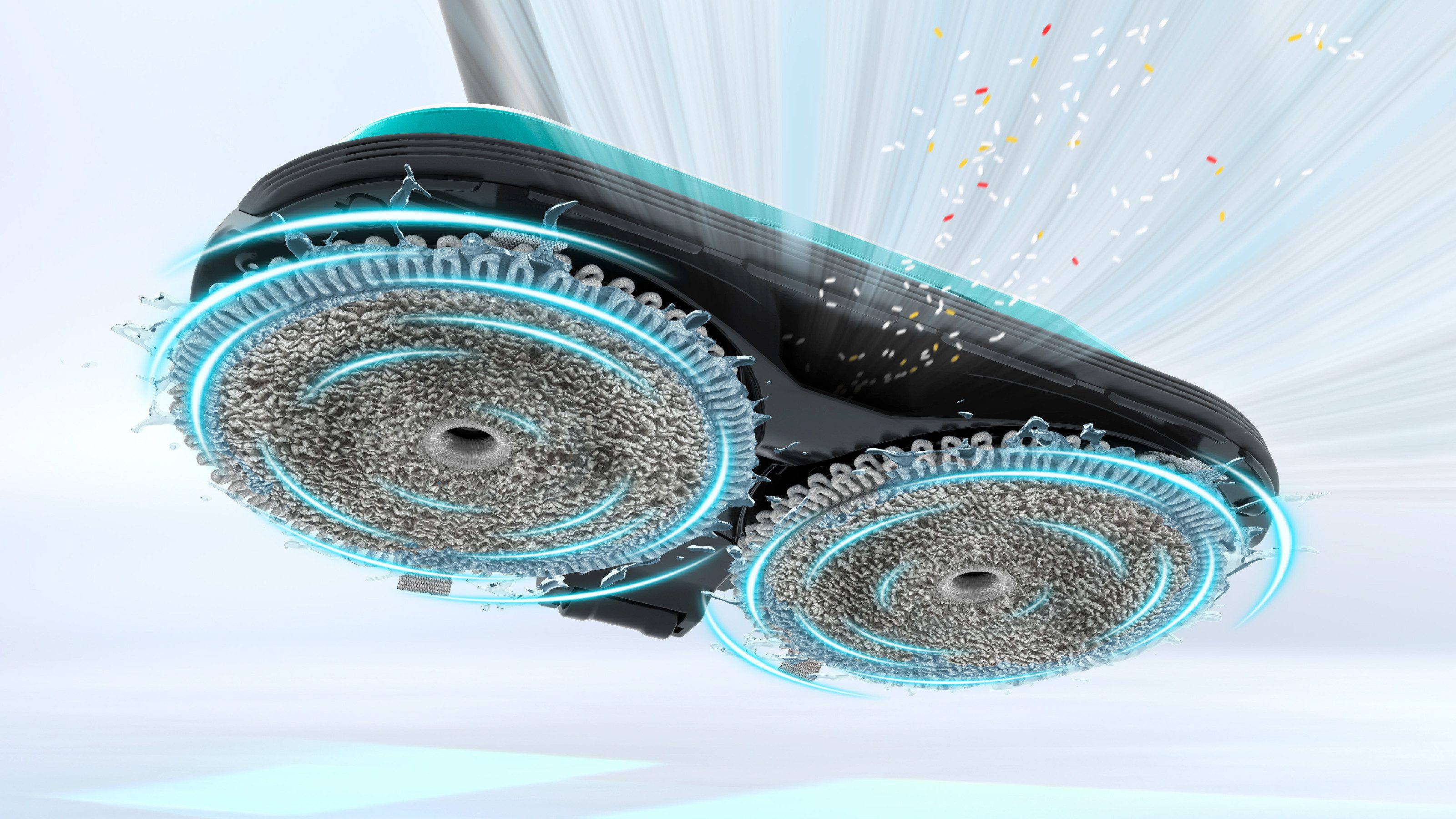 BOSCH Akku-Stielstaubsauger Unlimited 7 ProHygienic Aqua BKS71HYG1, 2in1 Saugen & Wischen, beutellos, Knickrohr, Hygiene-Filter, 10 J. Motorgarantie, Schnellladegerät, weiß