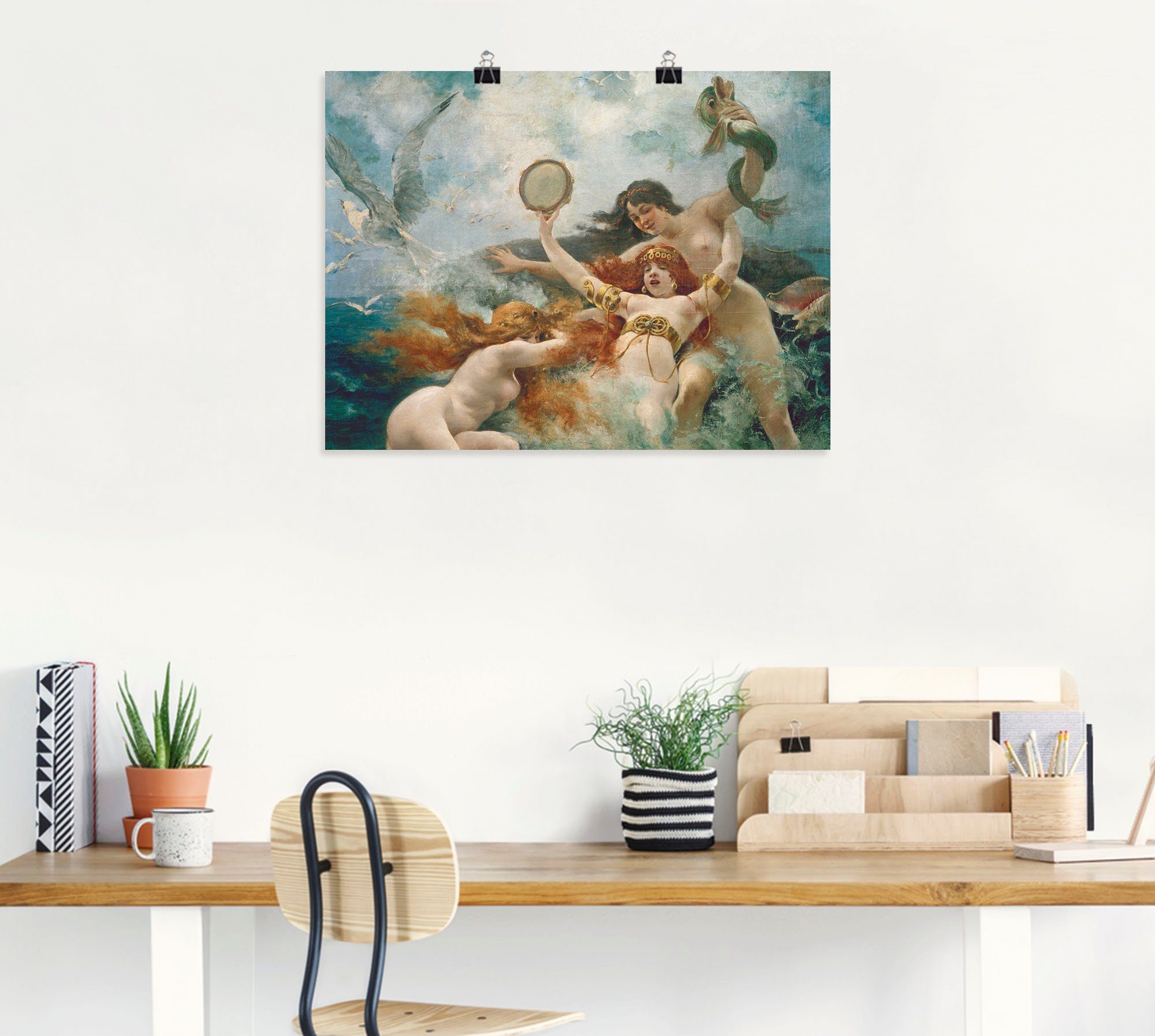 versch. Alubild, in Artland Größen (1 als Die Wandbild St), Sirenen amüsieren Wandaufkleber oder Poster Leinwandbild, sich, Erotische Bilder