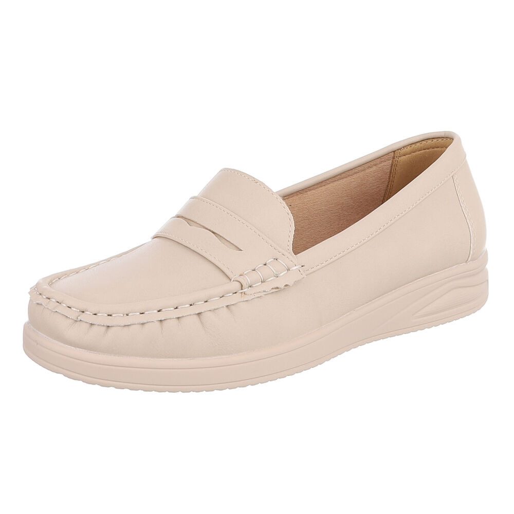 Ital-Design Elegante Damen Mokassins mit optimalem Tragekomfort Slipper (91261646) ultraleichte und komfortable sohle
