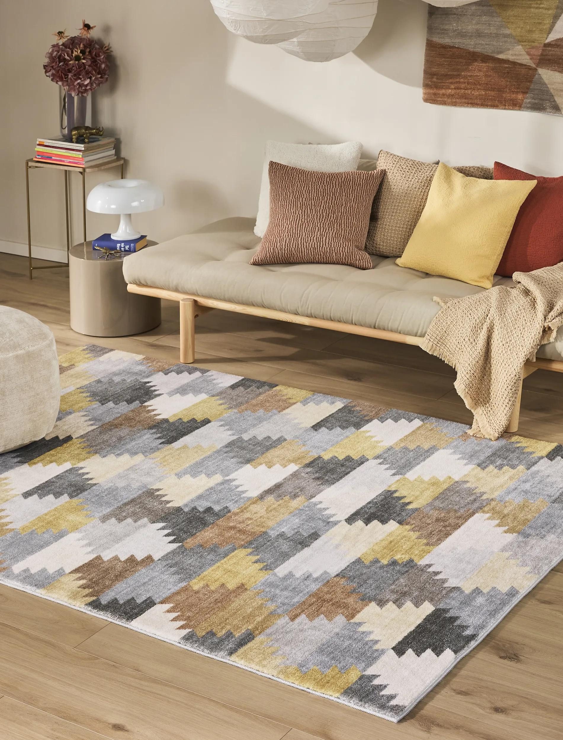 benuta Teppich Mara, rechteckig, Höhe: 6 mm, Kunstfaser, Berber, Ethno-Style, Wohnzimmer