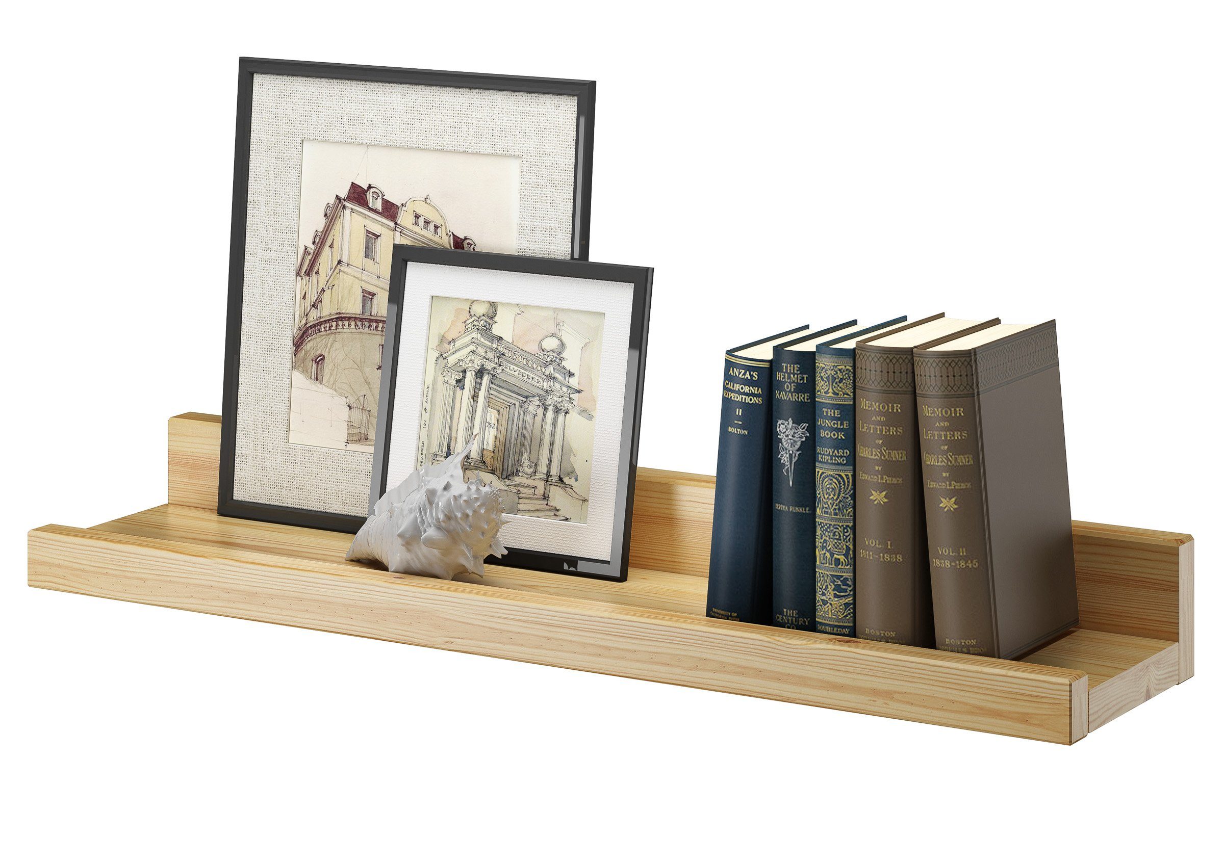 ERST-HOLZ Wandregal Wandregal 70 Holz Kiefer Bilderleiste günstig online kaufen