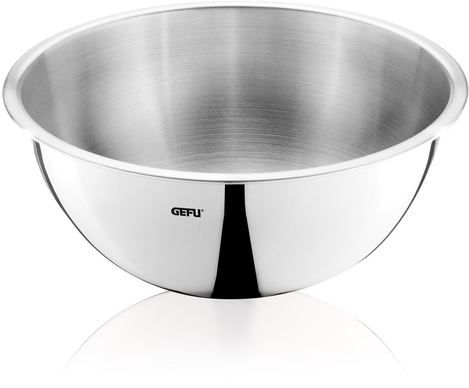 GEFU Rührschüssel Edelstahlschüssel-Set, 5-teilig Schüssel-Set, Edelstahl, (Set, 5-tlg), stapelbar, praktischer Schüttrand für tropffreies Ausgießen – Bild 5 von 5
