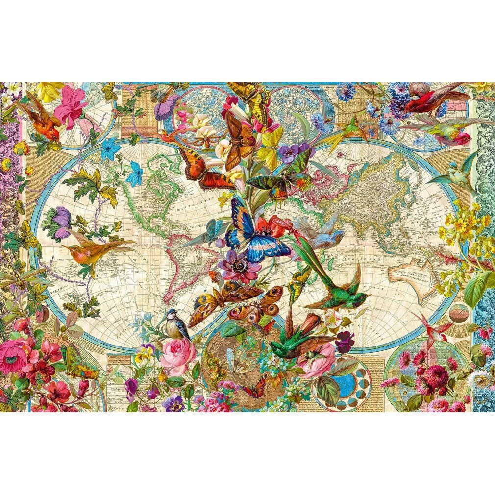 Ravensburger Пазлы Jigsaw Пазлы Flora und Fauna Weltkarte, 1000tlg., Пазлыteile