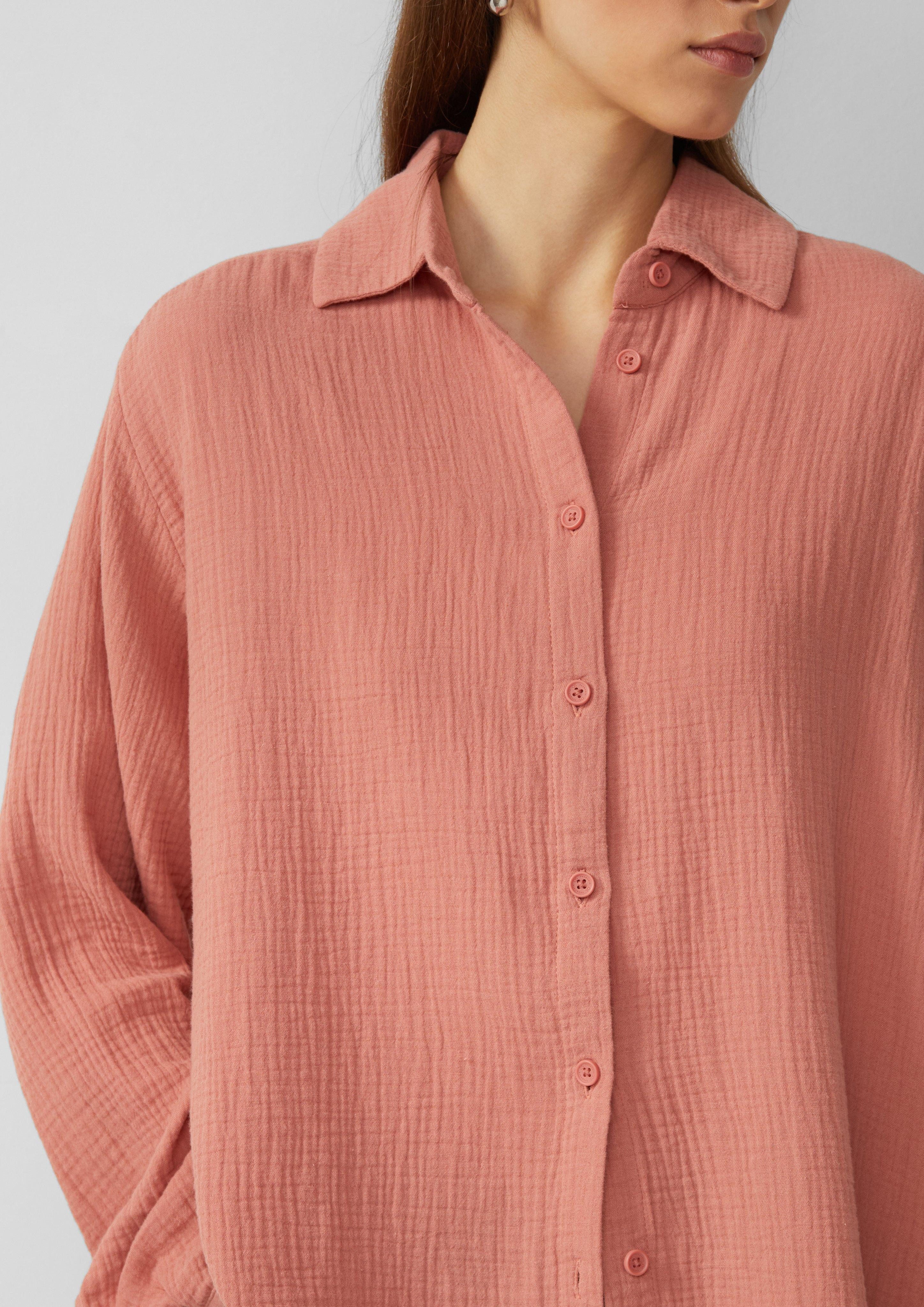 QS Langarmbluse Hemdbluse aus Musselin im günstig online kaufen