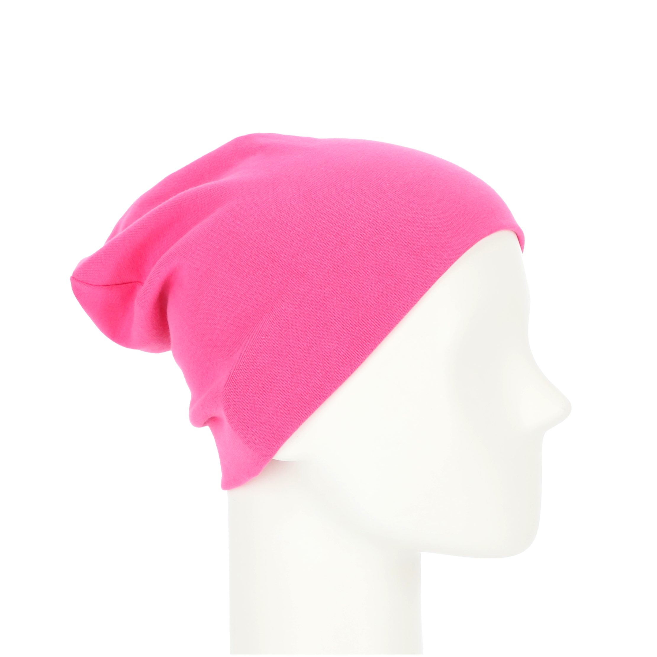 halsüberkopf Accessoires Jerseymütze Uni-Mütze aus Bio-Baumwolle pink