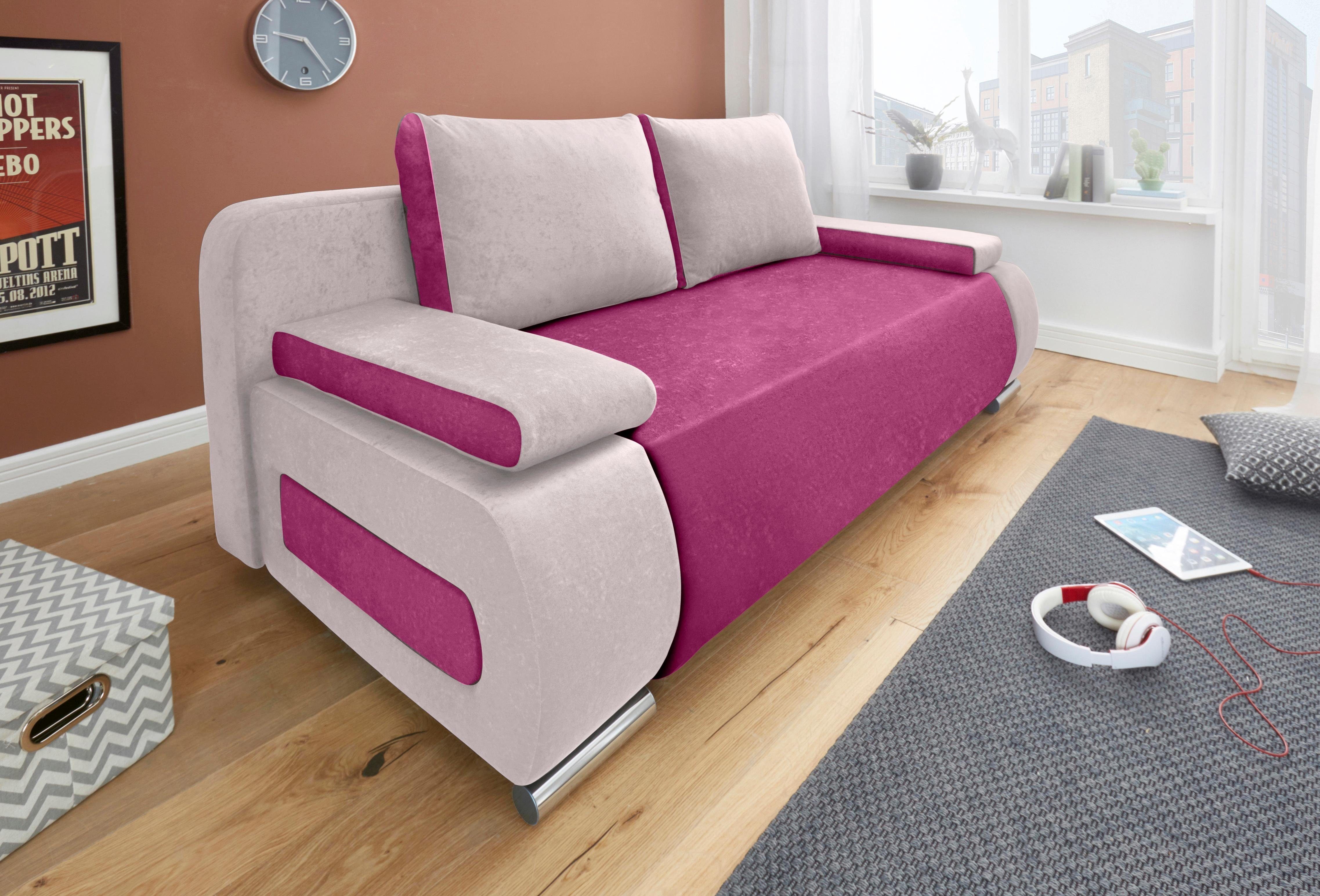 COLLECTION AB Schlafsofa Moritz, mit Bettfunktion und Bettkasten, komfortabler Federkern