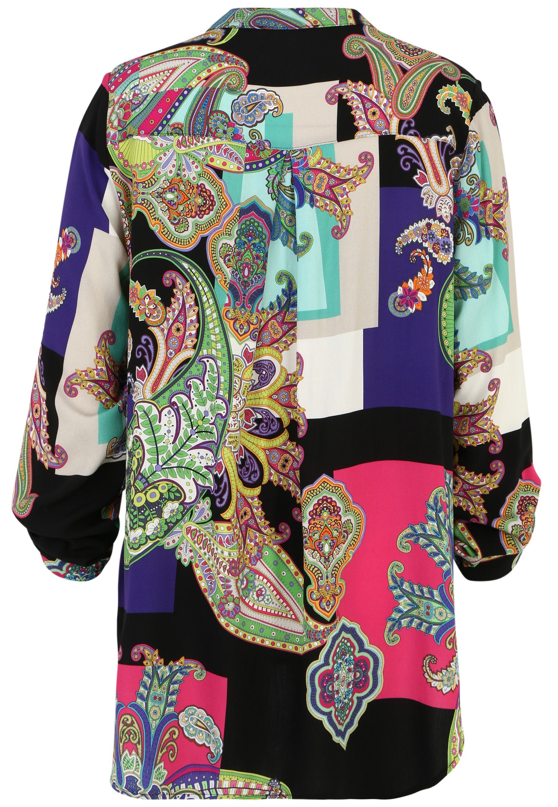 Paisley-Print im Design Bluse Bluse modernem Klassische Doris Streich mit Grafikmix