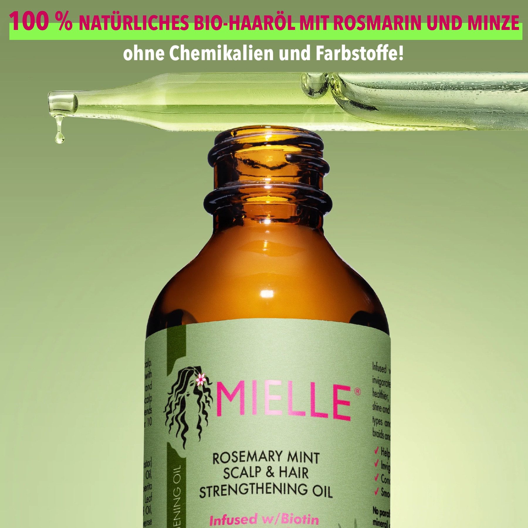 Mielle Organics Haarpflege-Set Rosmarin Shampoo Conditioner Haarmaske Haaröl Mielle, Set oder einzeln