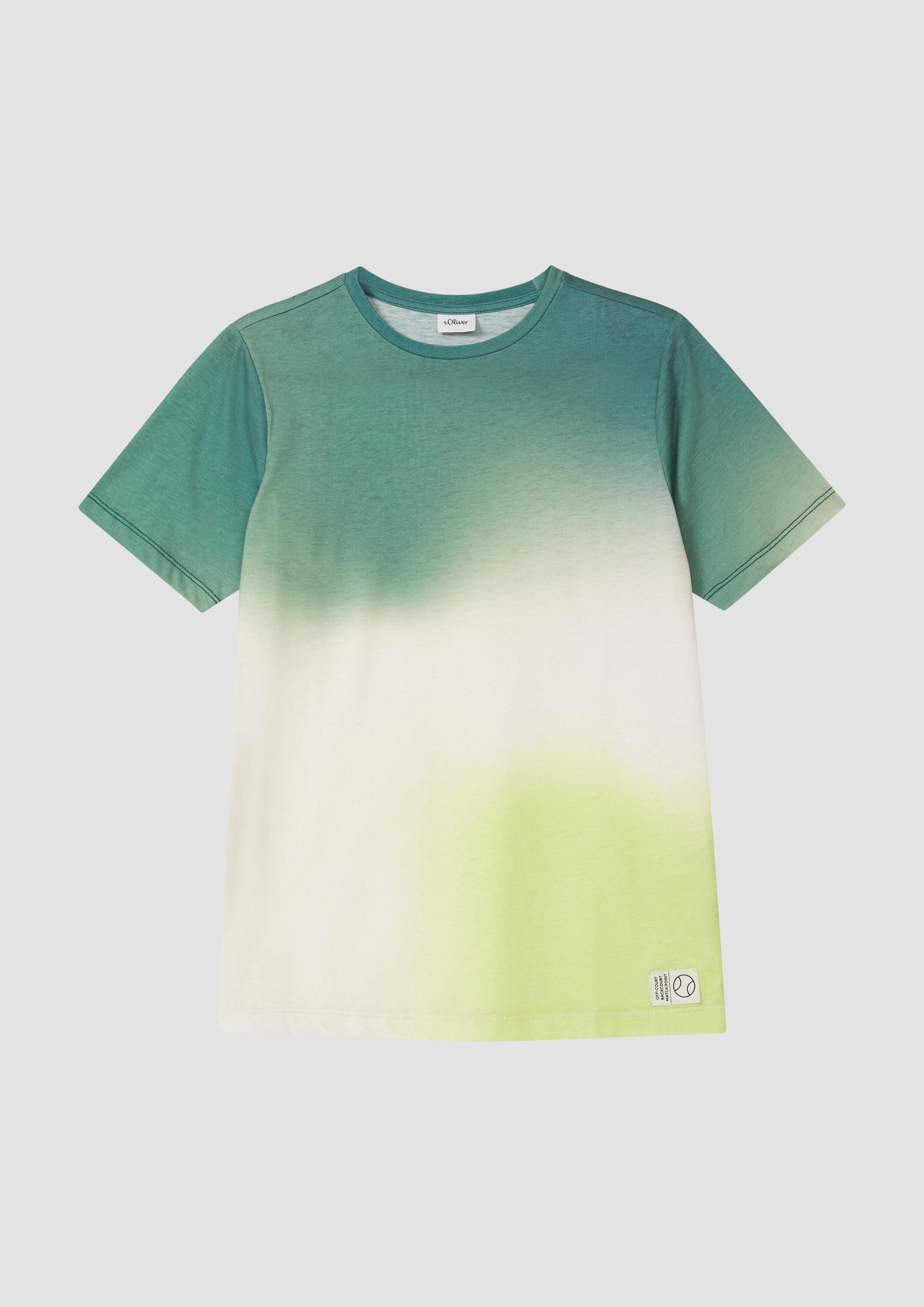 s.Oliver Kurzarmshirt T-Shirt T-Shirt mit Farbverlauf