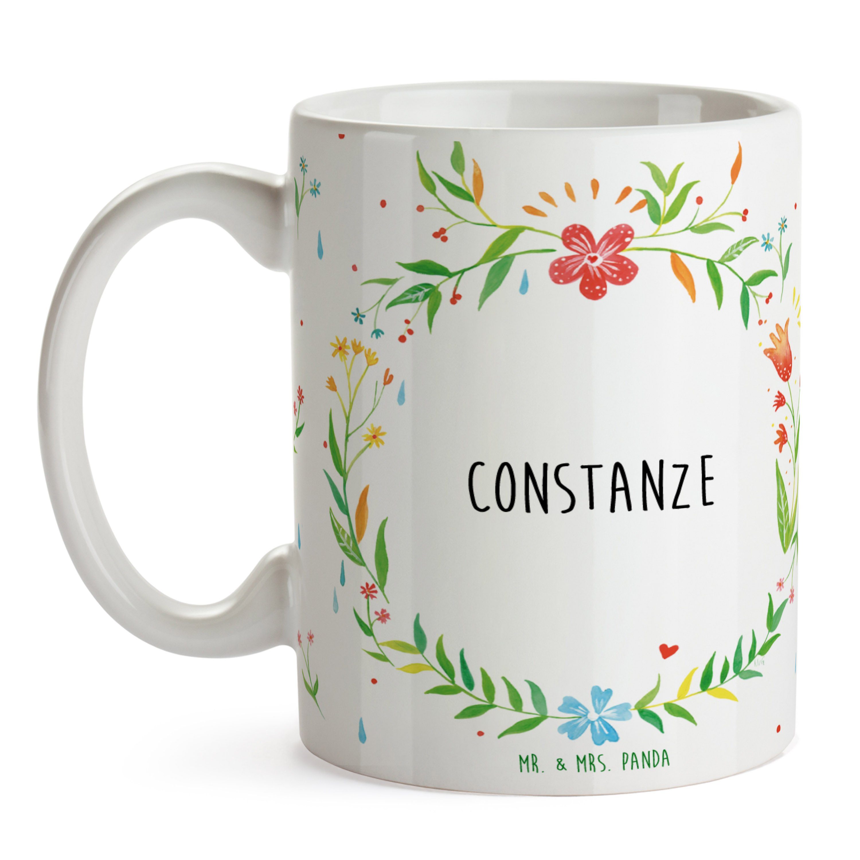 Geschenk, Tasse, - Teebecher, Panda Mr. Tasse Porzellantasse, Constanze Kaffeetasse, Keramik Mrs. &