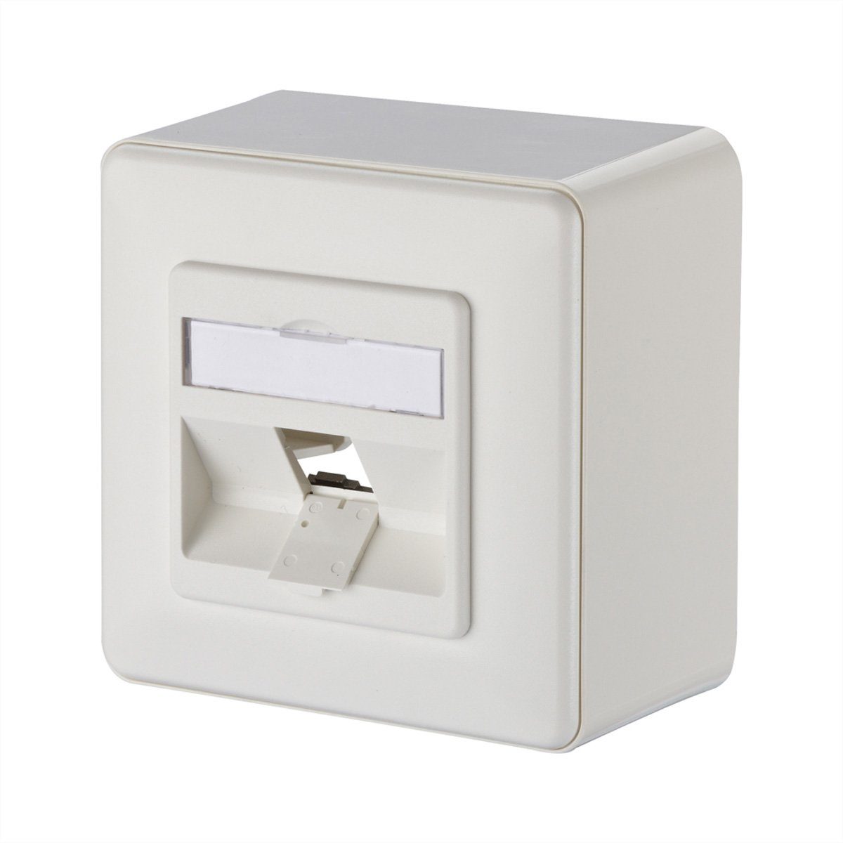 Keystone Anschlussdose AP 1 Port unbestückt reinweiß Netzwerk-Panel