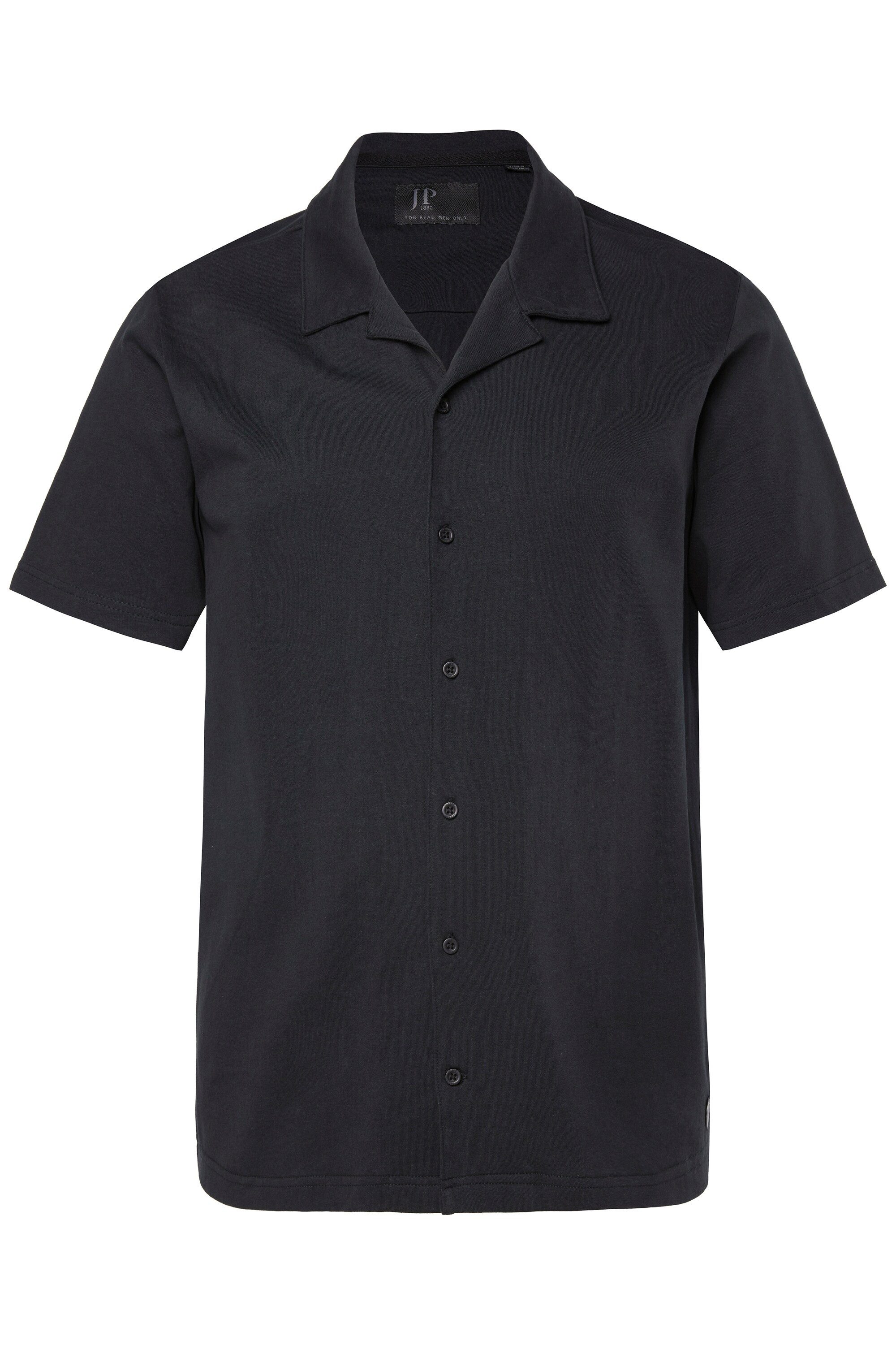 JP1880 Kurzarmhemd Jerseyhemd Halbarm Cuba-Kragen Cuba Fit