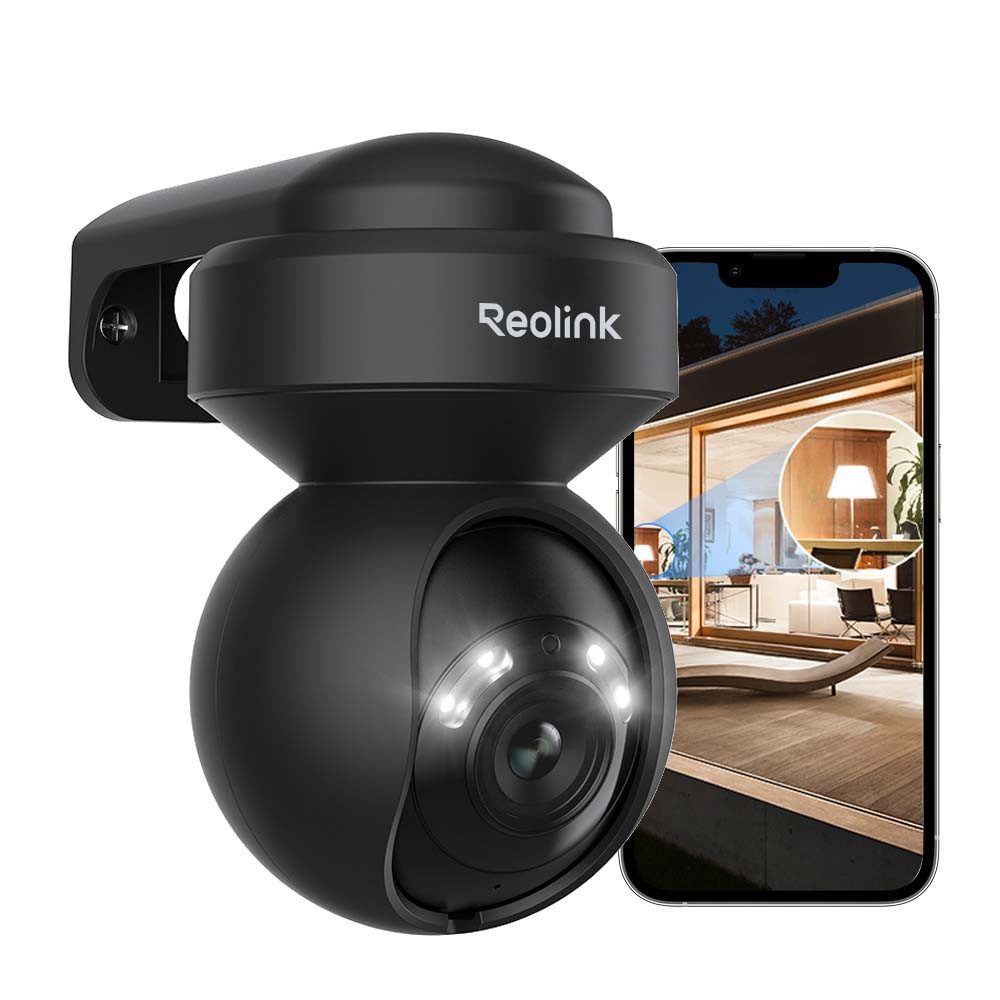 Reolink Überwachungskamera WLAN E1 Serie PT Cam 5MP ProHD AF (Außenbereich, Zoom,Auto-Tracking,2K+,Personen- & Autoerkennung,Farbige Nachtsicht)