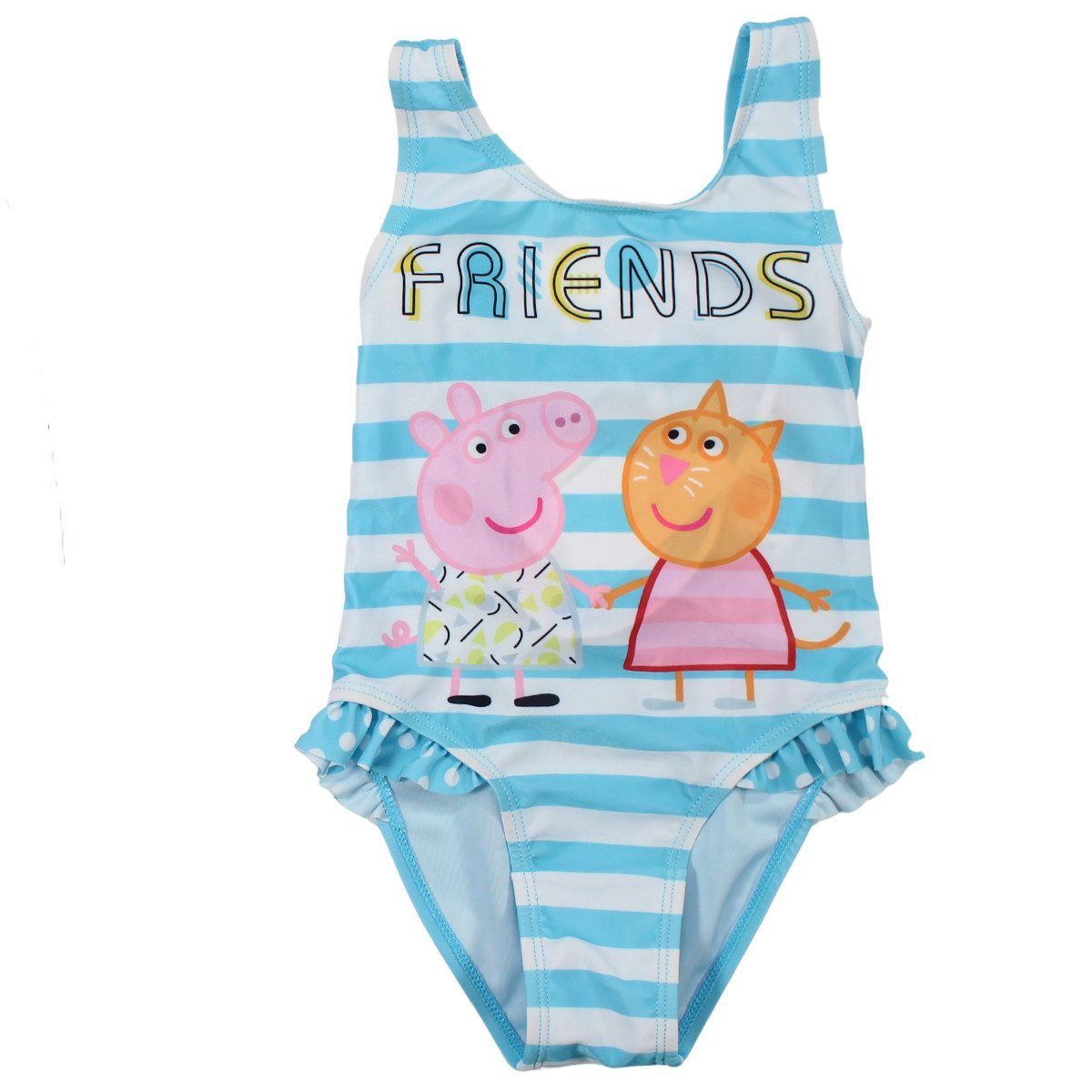 Badeanzug Peppa Wutz Mädchen Badeanzug Pink Gestreift Kinder Swimwear
