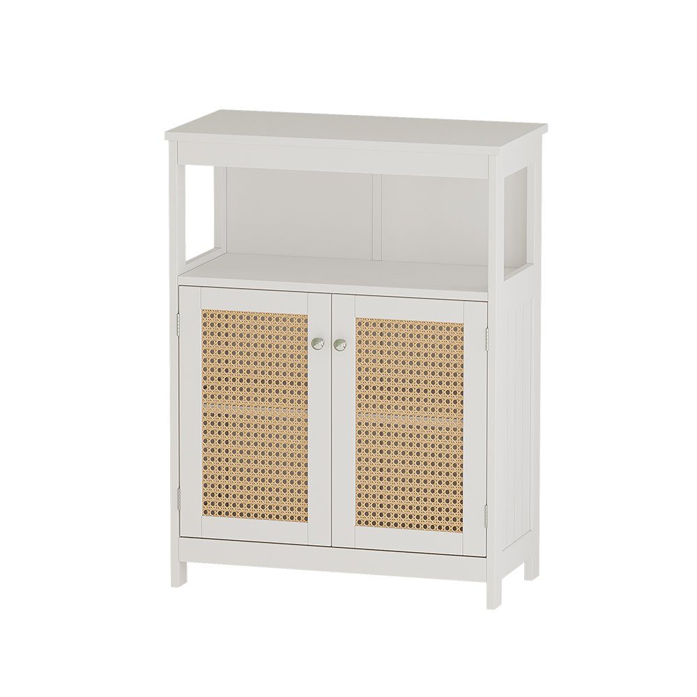 Vicco Midischrank Rosario Weiß 60 x 80 cm mit Türen und offenem Fach günstig online kaufen