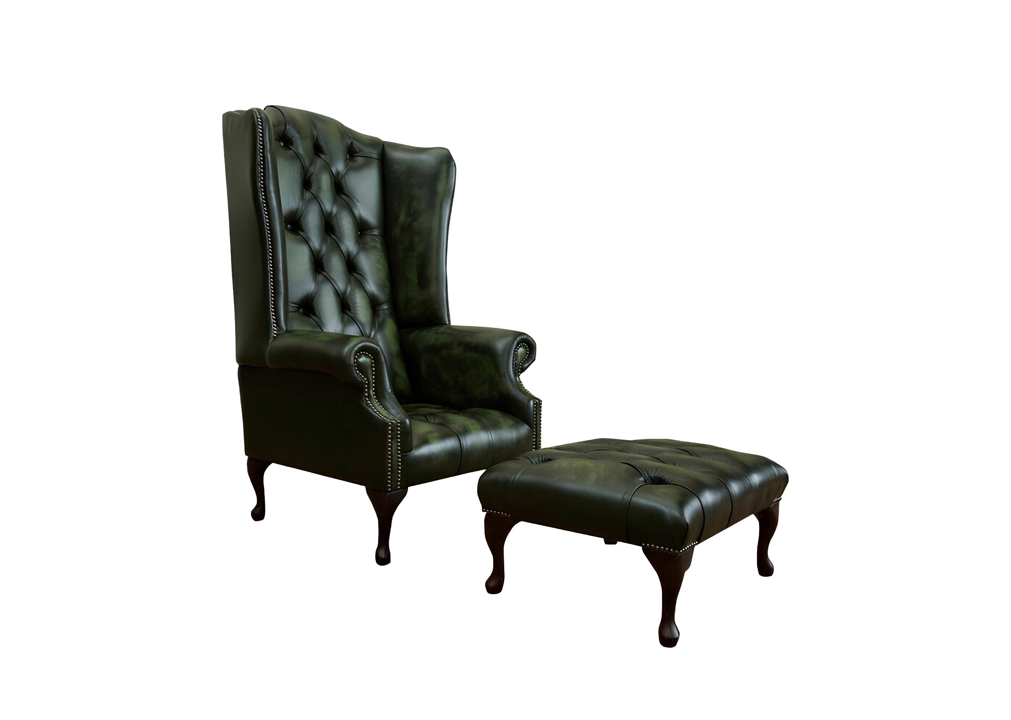 Xlmoebel Sessel Eleganter Ohrensessel aus Leder mit gepolstertem Sitz (Sessel), Hergestellt in Europa