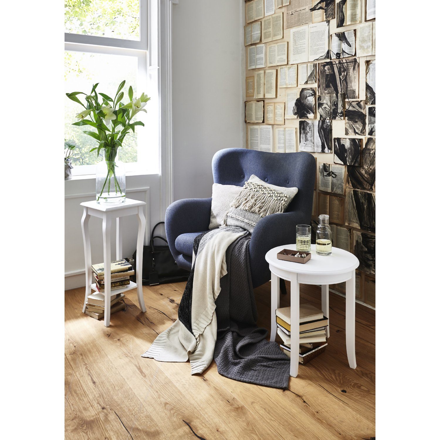 HAKU Beistelltisch HAKU Möbel Beistelltisch - weiß - H. 71cm x B. 30cm (1 S günstig online kaufen