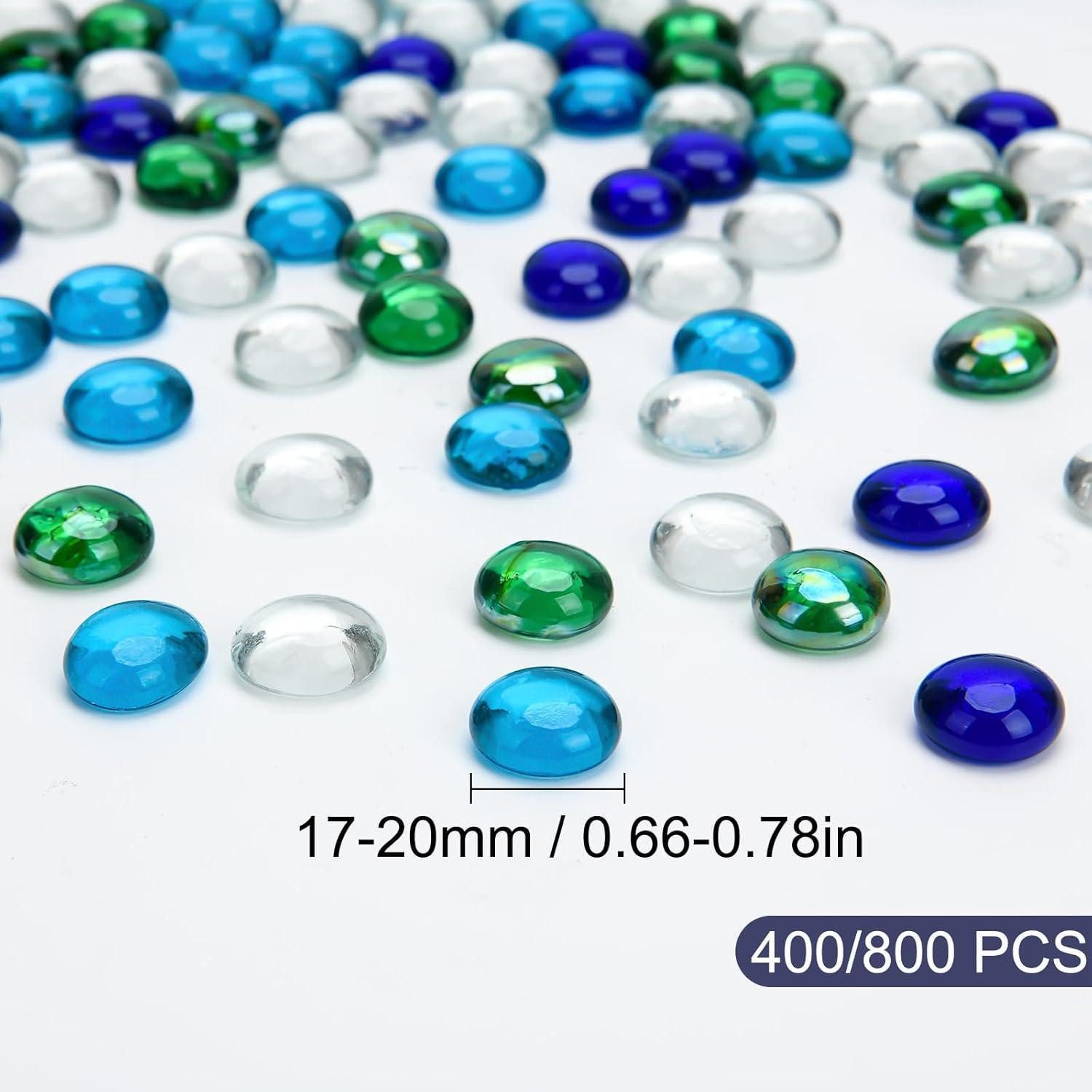 LuxusKollektion Kieselsteine Glasnuggets 17-20mm 800 Stück bunt 4 Farben 3.6 Glaskiesel