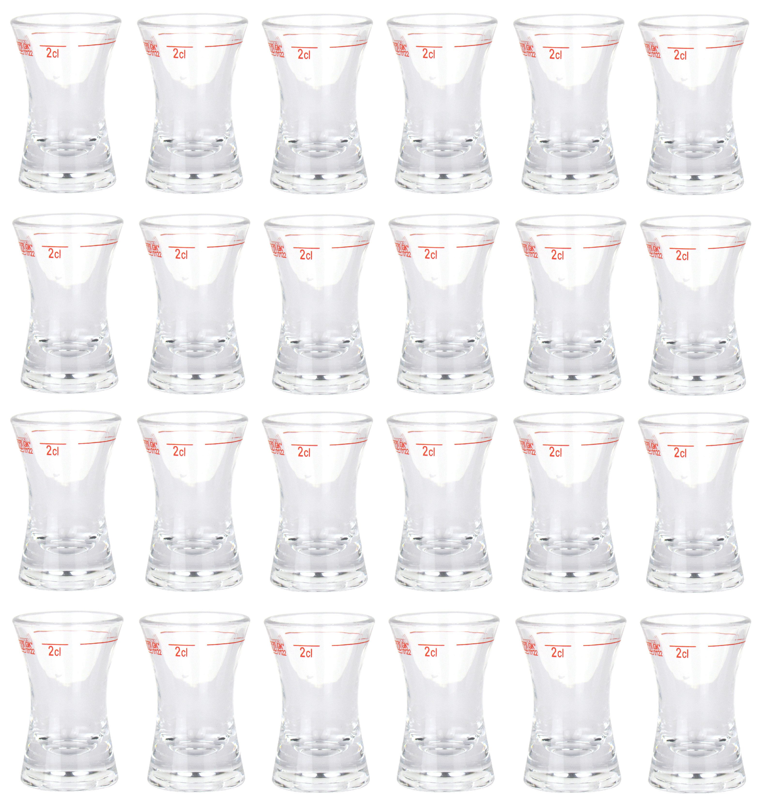 Table Roc Schnapsglas Schnapsgläser 0,2cl Stamper Stamperl Pinneken Pinnken, 24-tlg., spülmaschinengeeignet