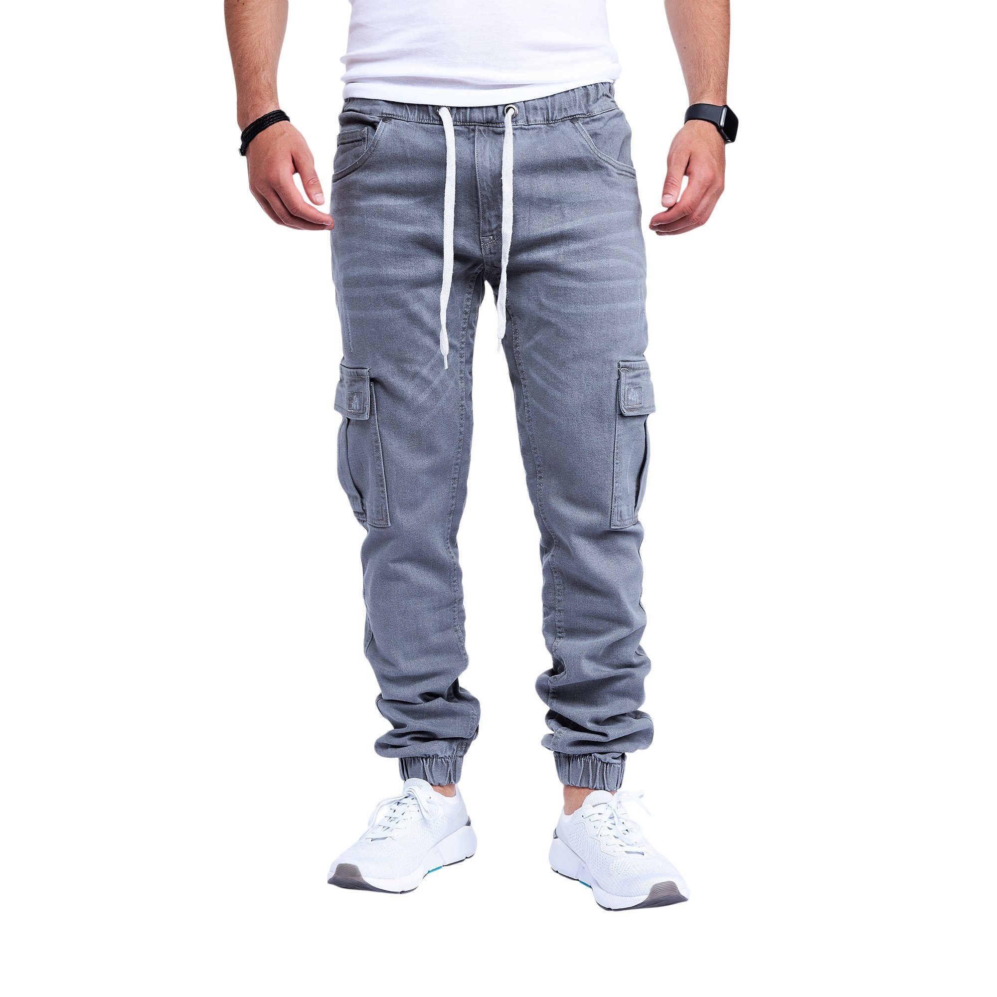 Styleko Cargohose 8003 Herren Cargohose Cargo Jeans Hose für Männer Jungen Regular Denim