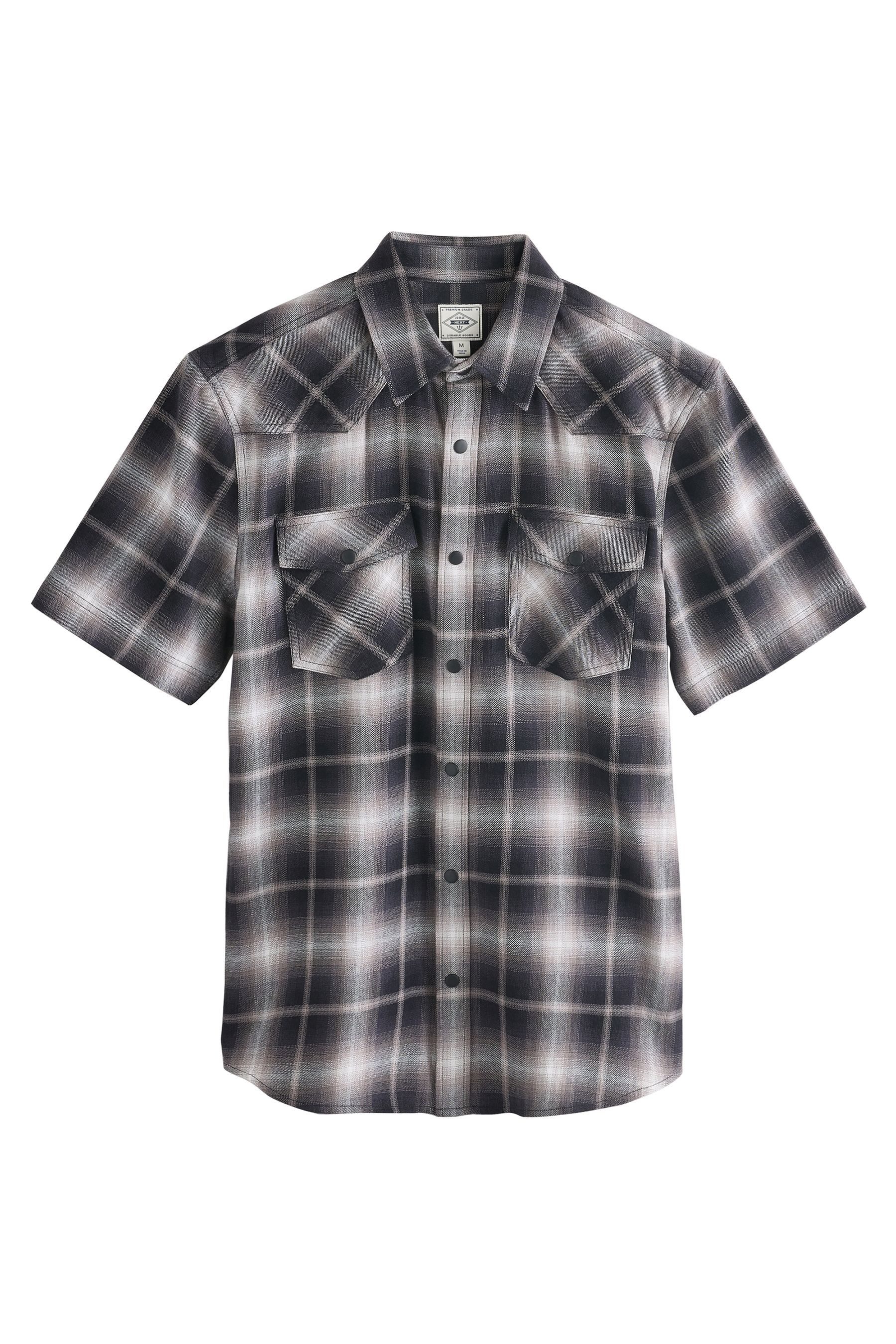 Next Kurzarmhemd Kurzärmeliges, kariertes Cowboyhemd mit günstig online kaufen