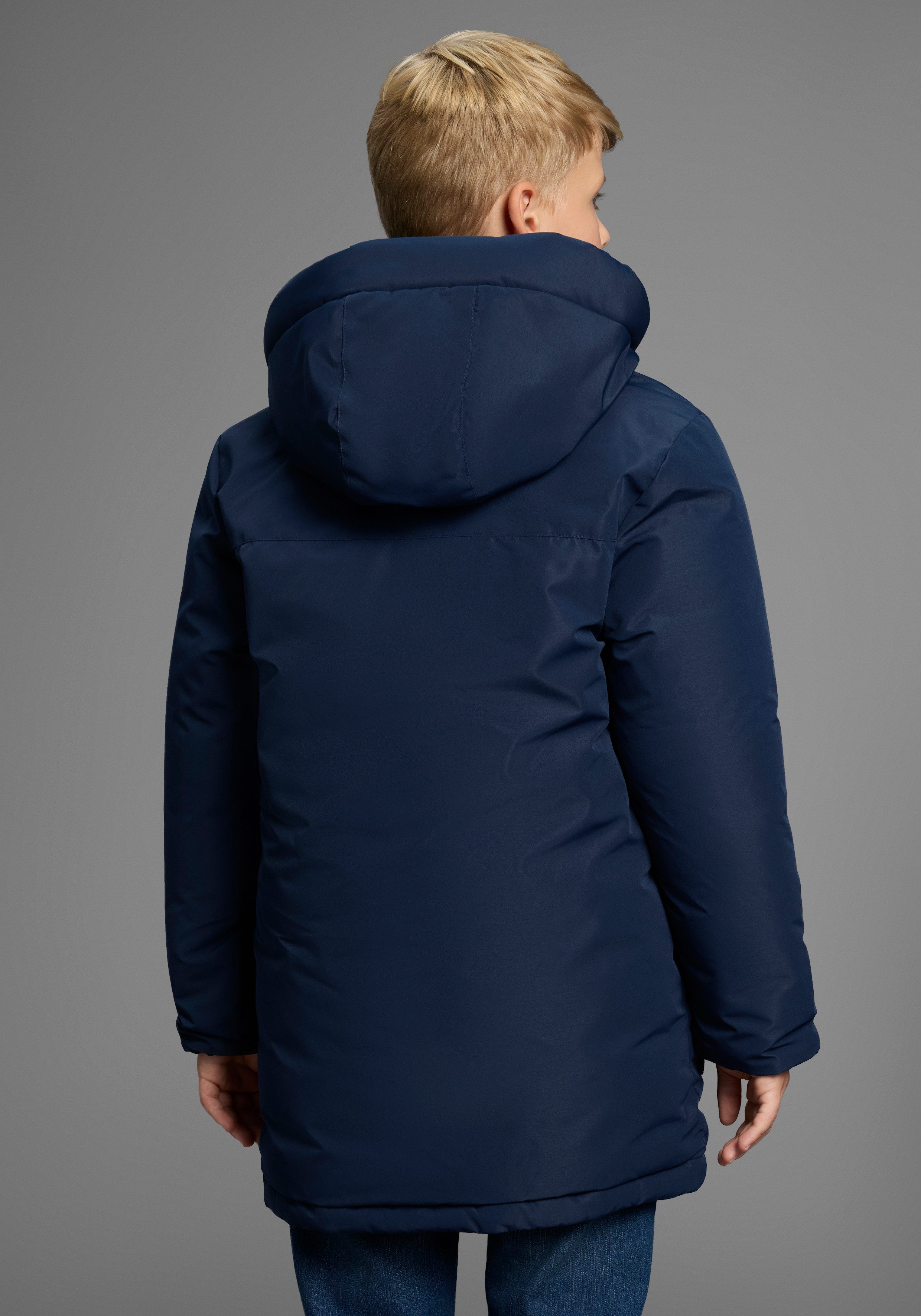 KangaROOS Outdoorjacke Winterwarme Jacke Lange Winterjacke mit reflektierenden Details