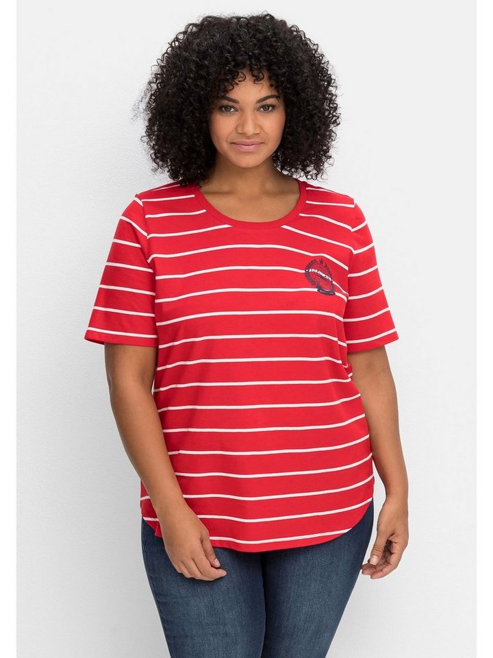 Sheego T-Shirt Große Größen aus Baumwolljersey