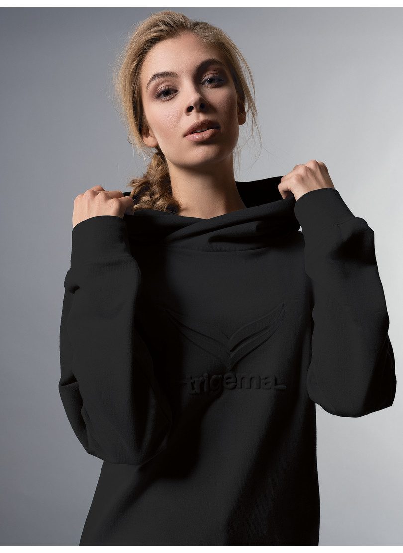 Trigema Kapuzensweatshirt TRIGEMA Kapuzenpullover mit großem günstig online kaufen