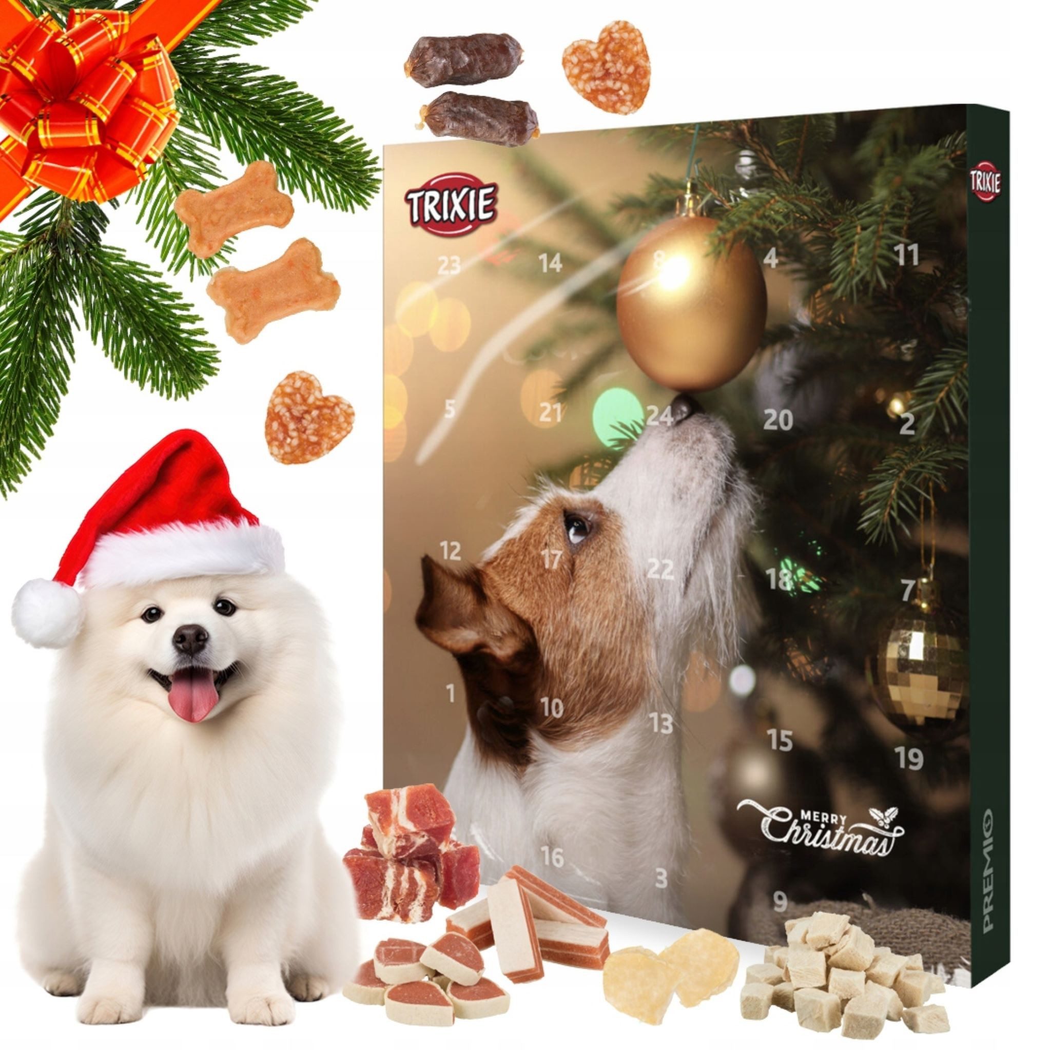 TRIXIE Hunde-Adventskalender TRIXIE PREMIO Adventskalender für Hunde - 24 Leckerlis in 8 Sorten