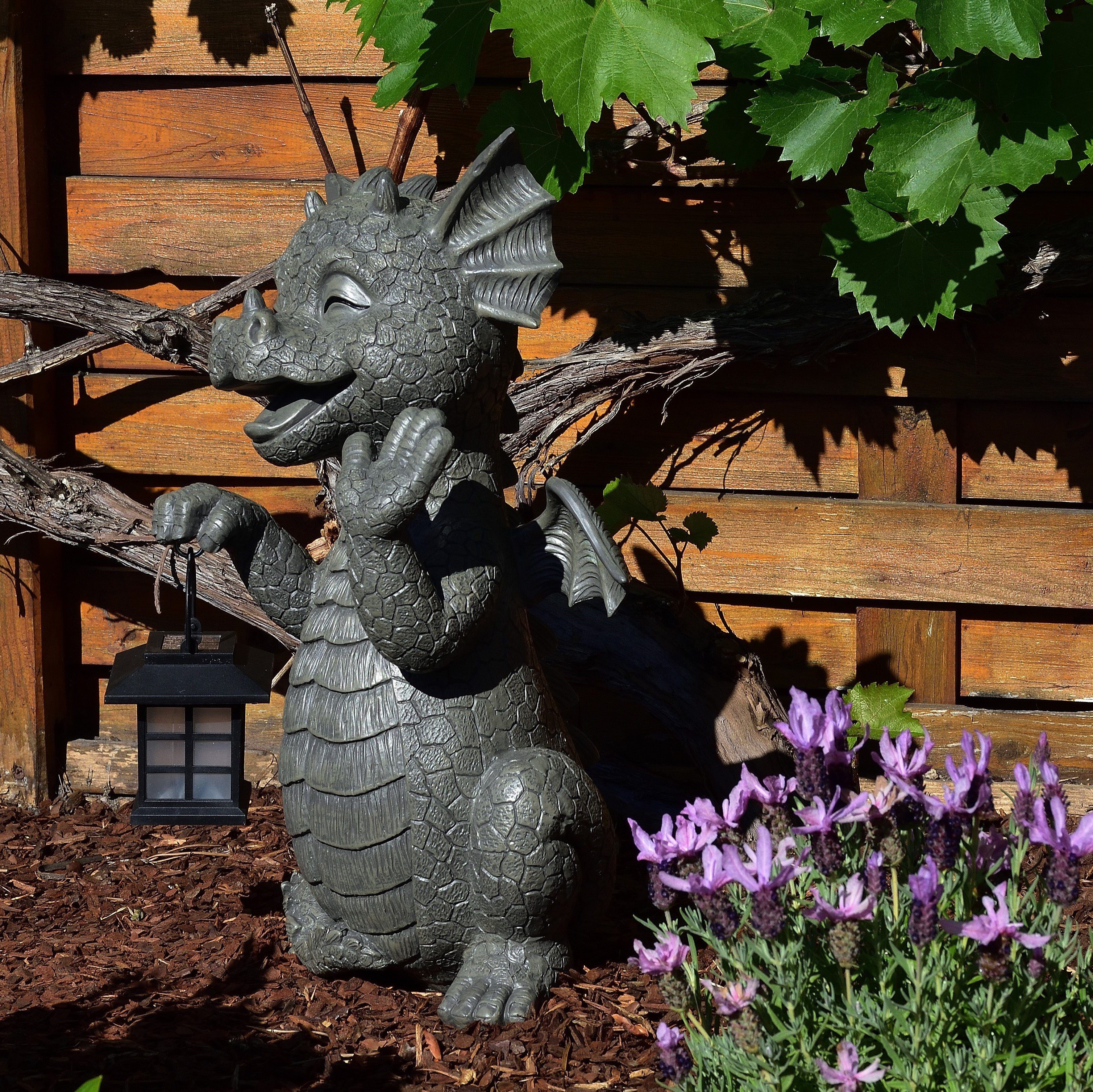 MystiCalls Gartenfigur Gartendrache Boy" "Big - Drache Gartenfigur Dekoration Garten