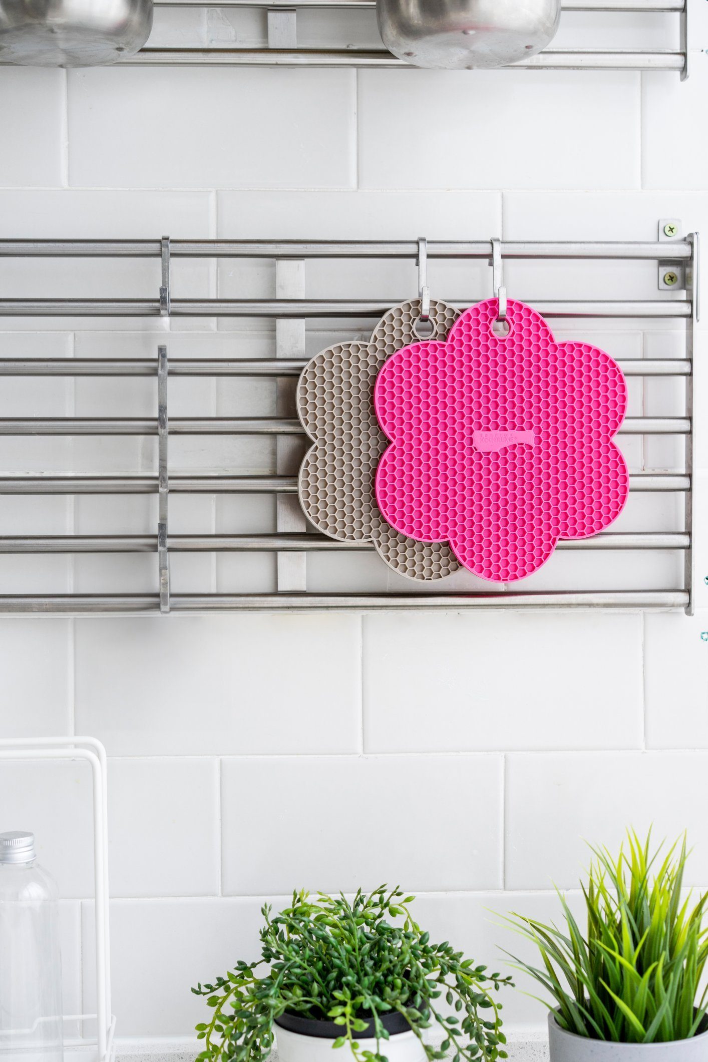 Kochblume Topflappen Waben-Untersetzer Blume Limette