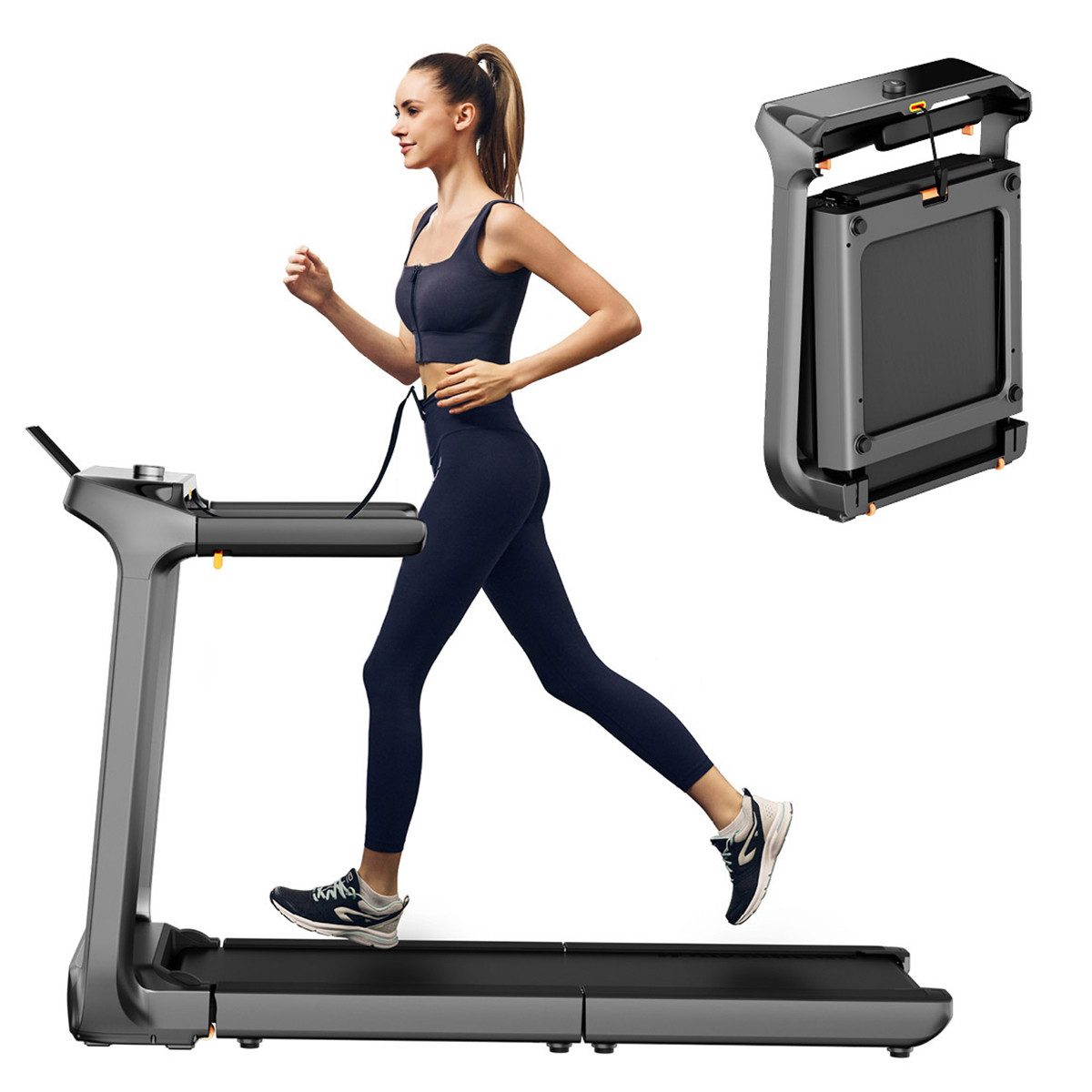 Kingsmith Laufband WalkingPad X218 Klappbares Laufband mit Handläufen, bis 18 km/h & 136, kompatibel