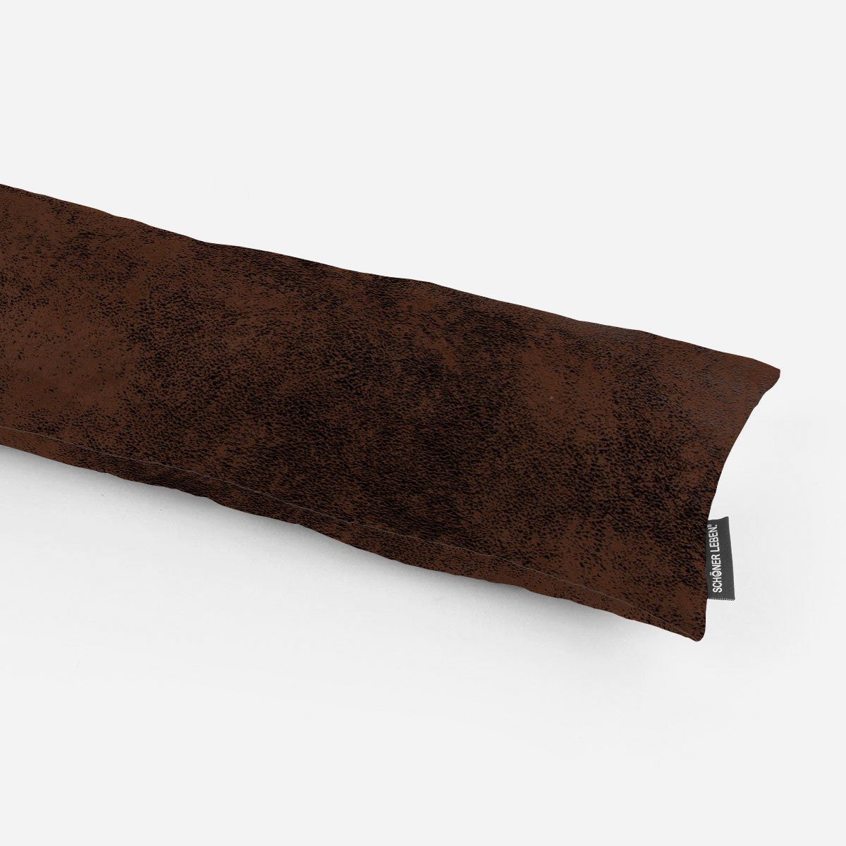 SCHÖNER LEBEN. Zugluftstopper Zugluftstopper Kunstleder braun dunkelbraun glänzend, made in Germany,handmade