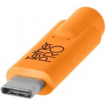 Tether Tools USB Cable USB-C zu Micro-B 4,6 m - Datenkabel - orange USB-Kabel