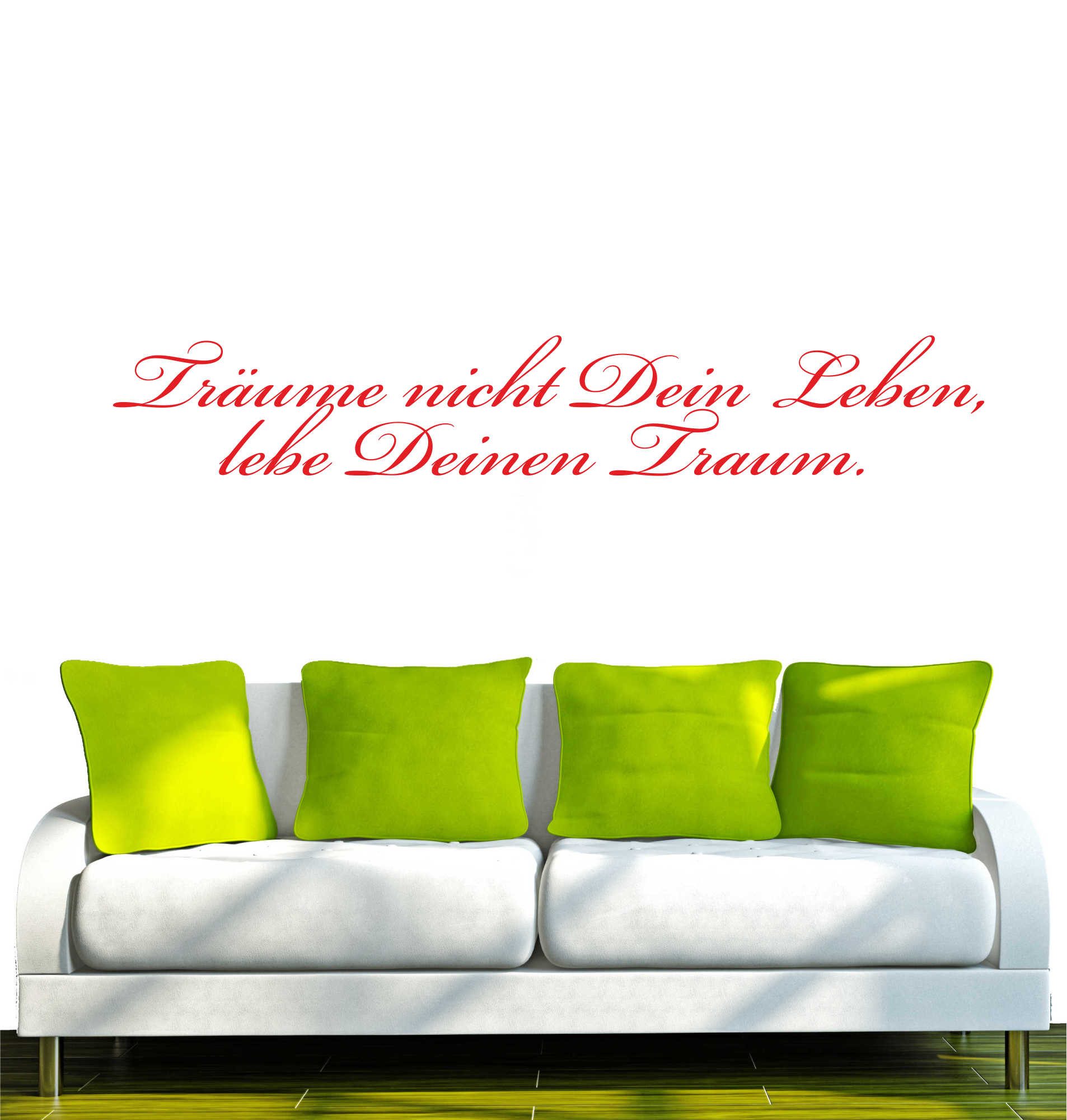 INDIGOS UG Wandtattoo Wandtattoo - Wandaufkleber - w188 Träume nicht Spruch Wandaufkleber