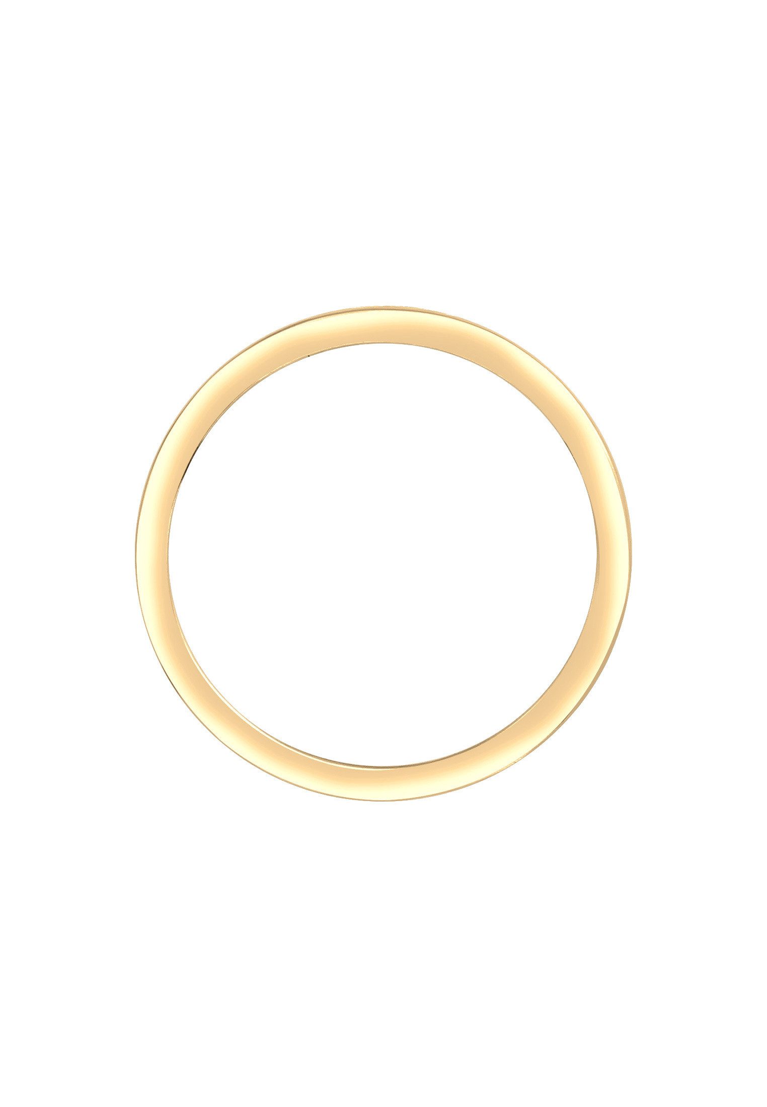 Elli Fingerring Memoire Glas Kristalle Weiß 925 Silber vergoldet