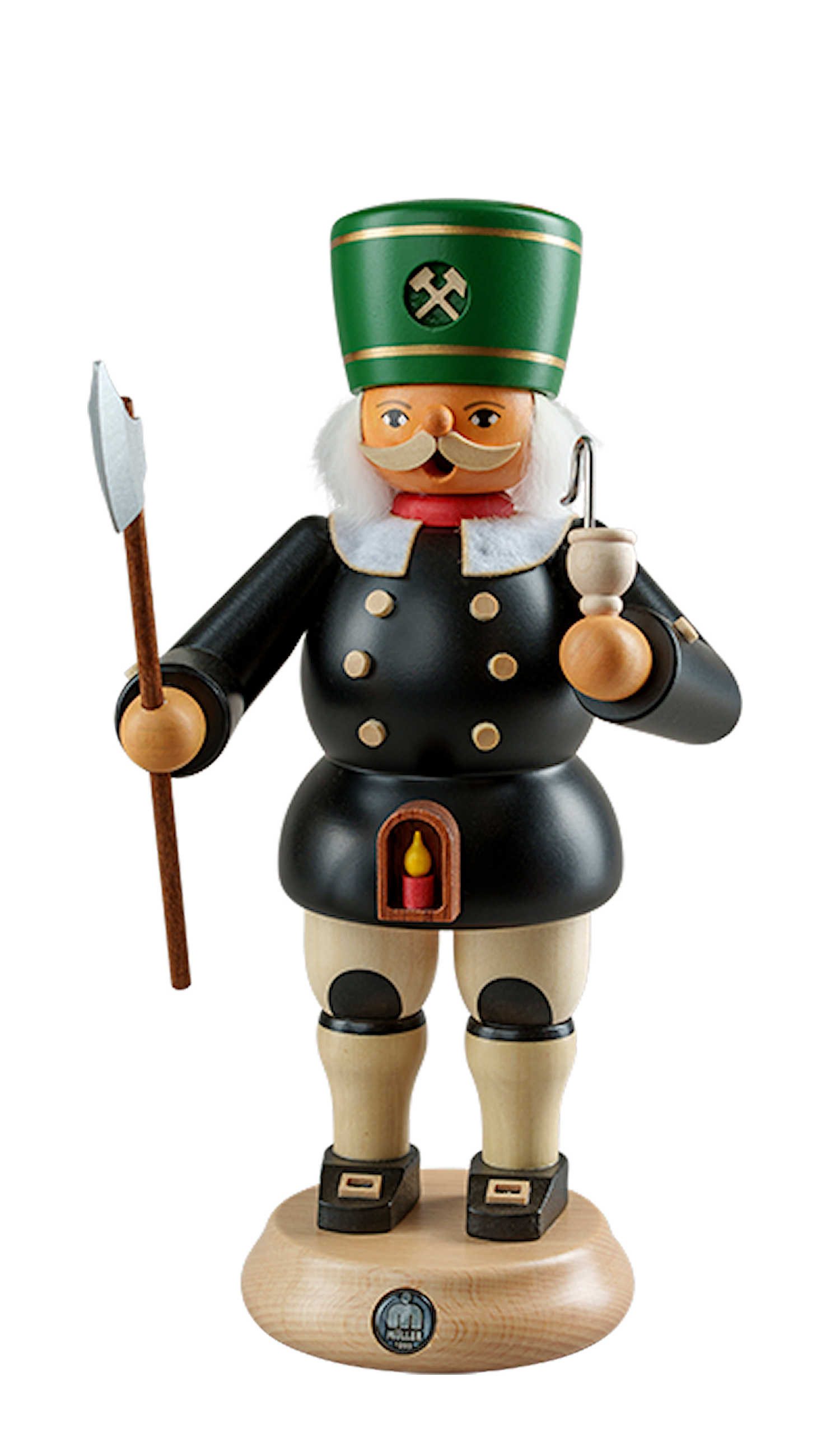 Müller Kleinkunst Räuchermännchen Räuchermann, groß, Bergmann, Original Erzgebirge
