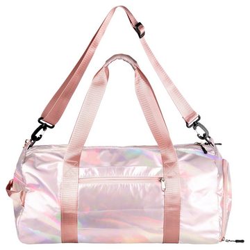 tanzmuster Sporttasche Ballett Tasche rosa metallic, mit Dance / Ballettschuhe Aufdruck