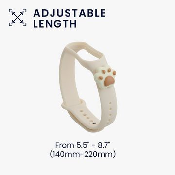 kwmobile Uhrenarmband Sportarmband für Xiaomi Mi Band 7 / Band 6 / Band 5 Armband, Fitnesstracker Band aus TPU Silikon Katze Design